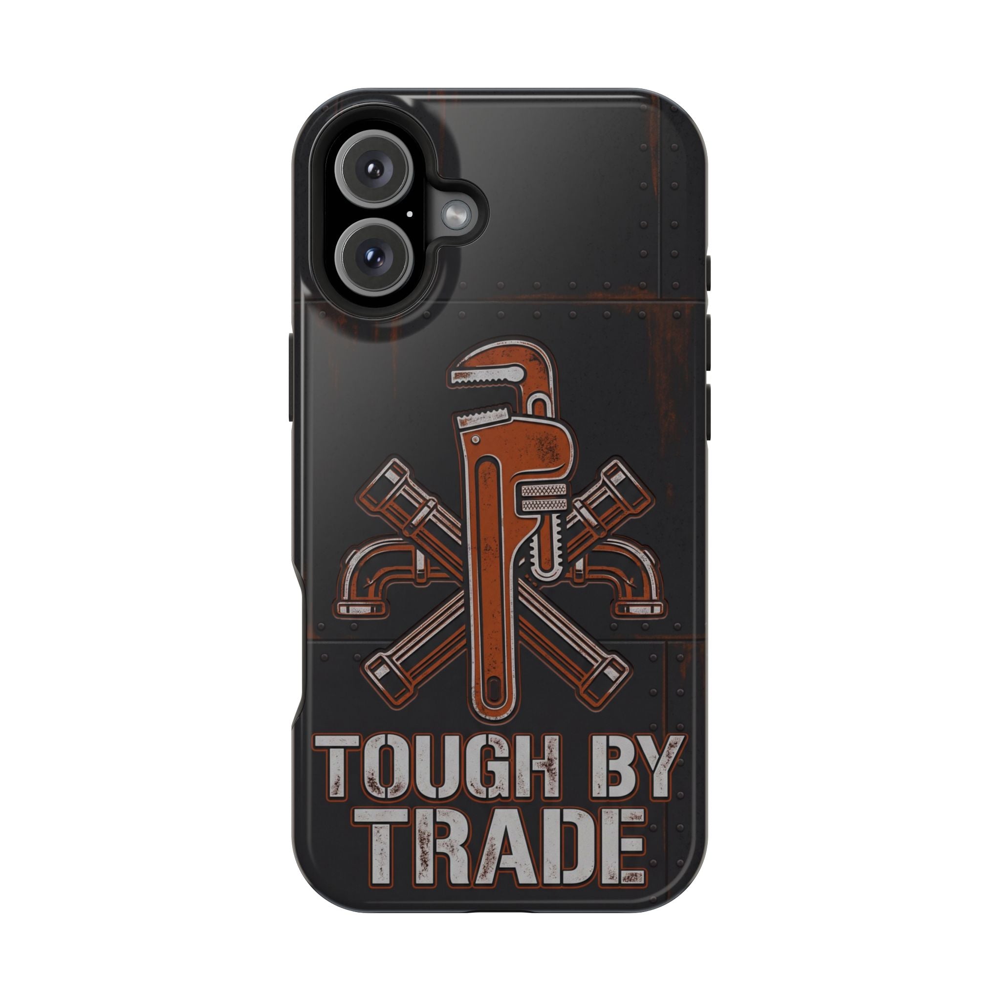 Tough By Trade Phone Case — Crossed Wrenches Wireless Charging Cover