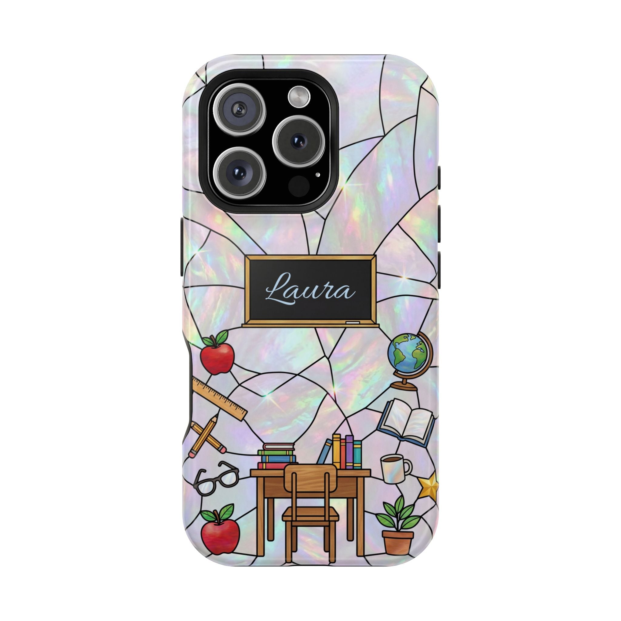 Personalized Teacher Phone Case — Impact-Resistant Wireless Charging Cover
