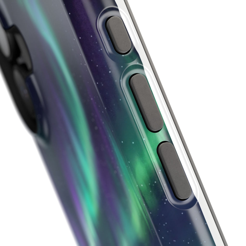Personalized Dachshund Northern Lights Phone Case — Wireless Charging Cover