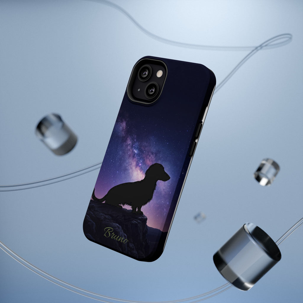 Personalized Dachshund Starry Night Phone Case — Wireless Charging Cover