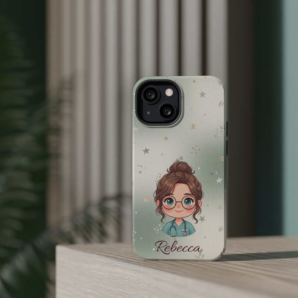 Personalized Starry Nurse Phone Case — Wireless Charging Cover