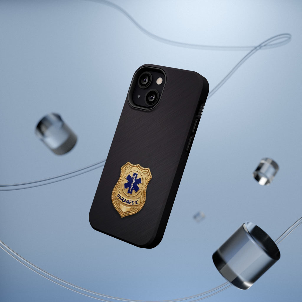 Gold Paramedic Badge Phone Case — Magnetic Wireless Charging Cover