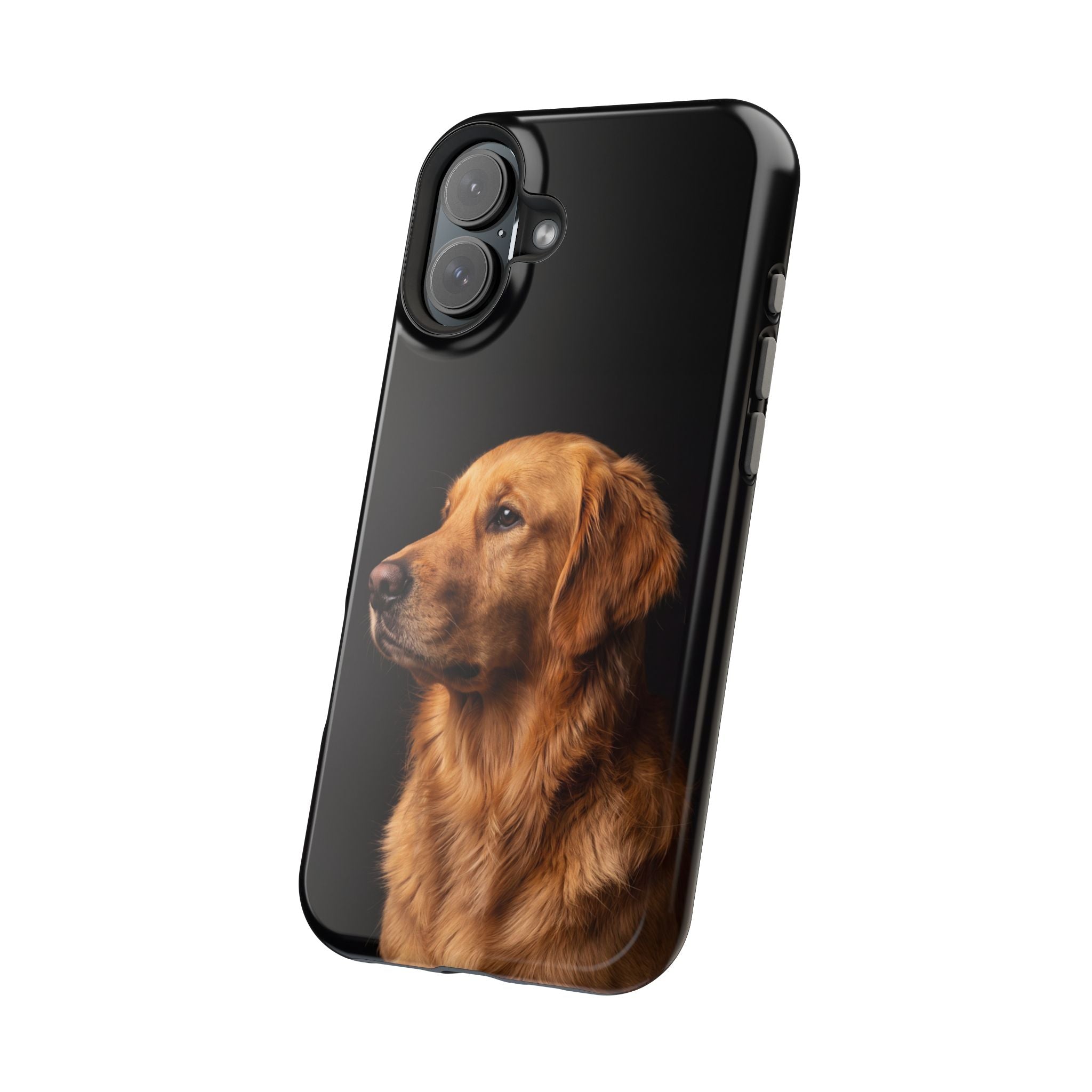 Golden Retriever Portrait Phone Case — Impact-Resistant Wireless Charging Cover