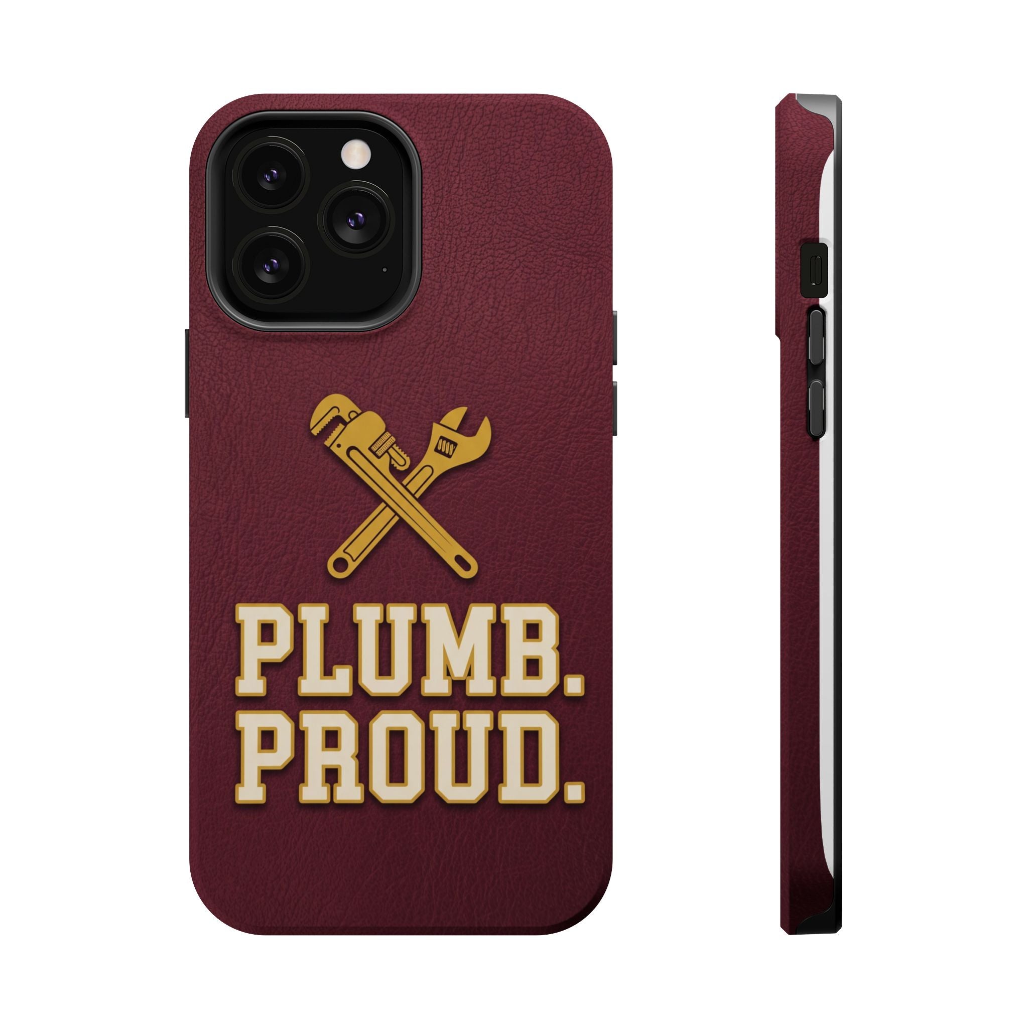 Plumb. Proud. Phone Case — Crossed Wrenches Wireless Charging Cover