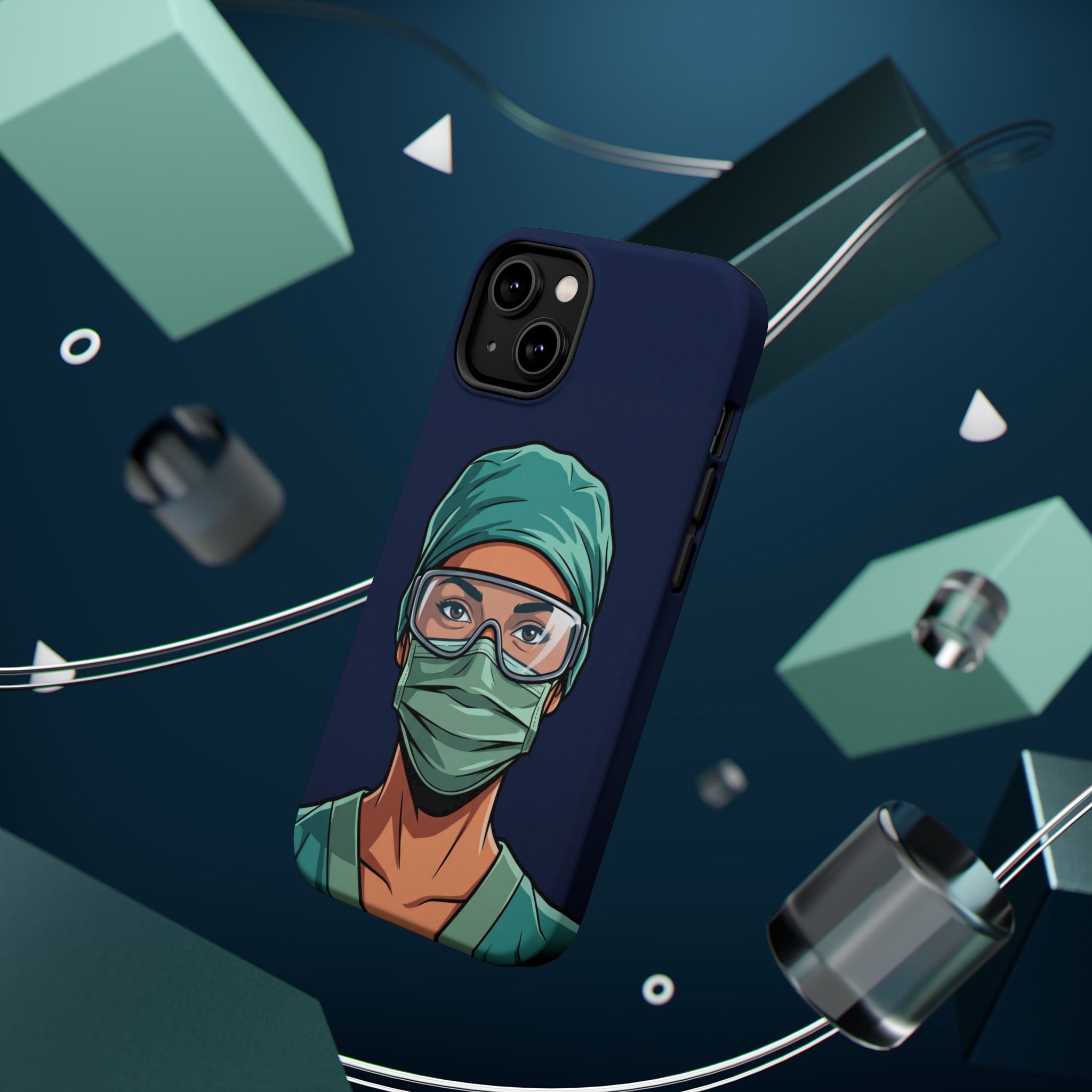 Bold Nurse Portrait Phone Case — Magnetic Wireless Charging Cover