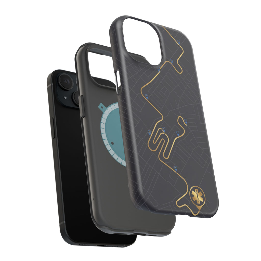 Paramedic/EMT Route Line Phone Case — Magnetic Wireless Charging Cover