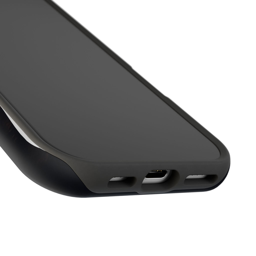 Sunset Paw Print Phone Case — Impact-Resistant Wireless Charging Cover
