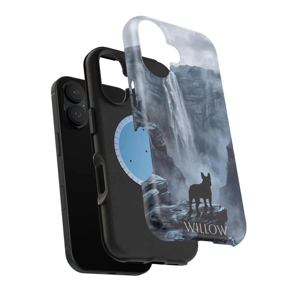 Personalized French Bulldog Misty Waterfall Phone Case — Wireless Charging Cover