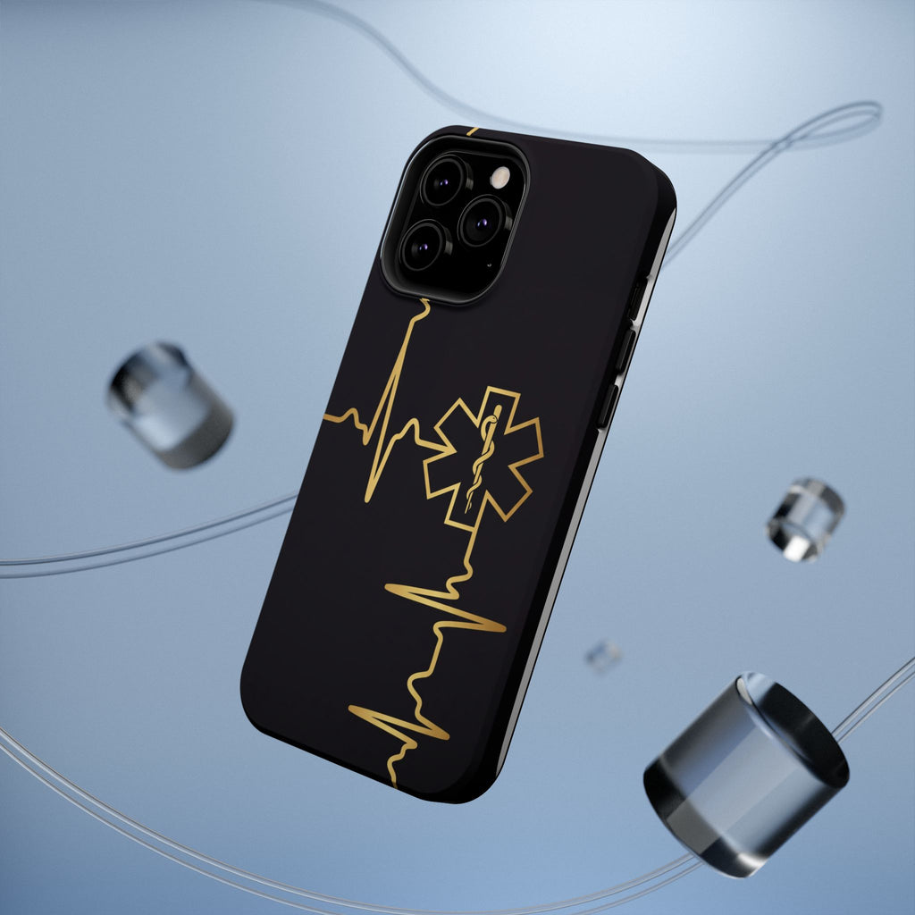 Paramedic/EMT Heartbeat Line Phone Case — Magnetic Wireless Charging Cover
