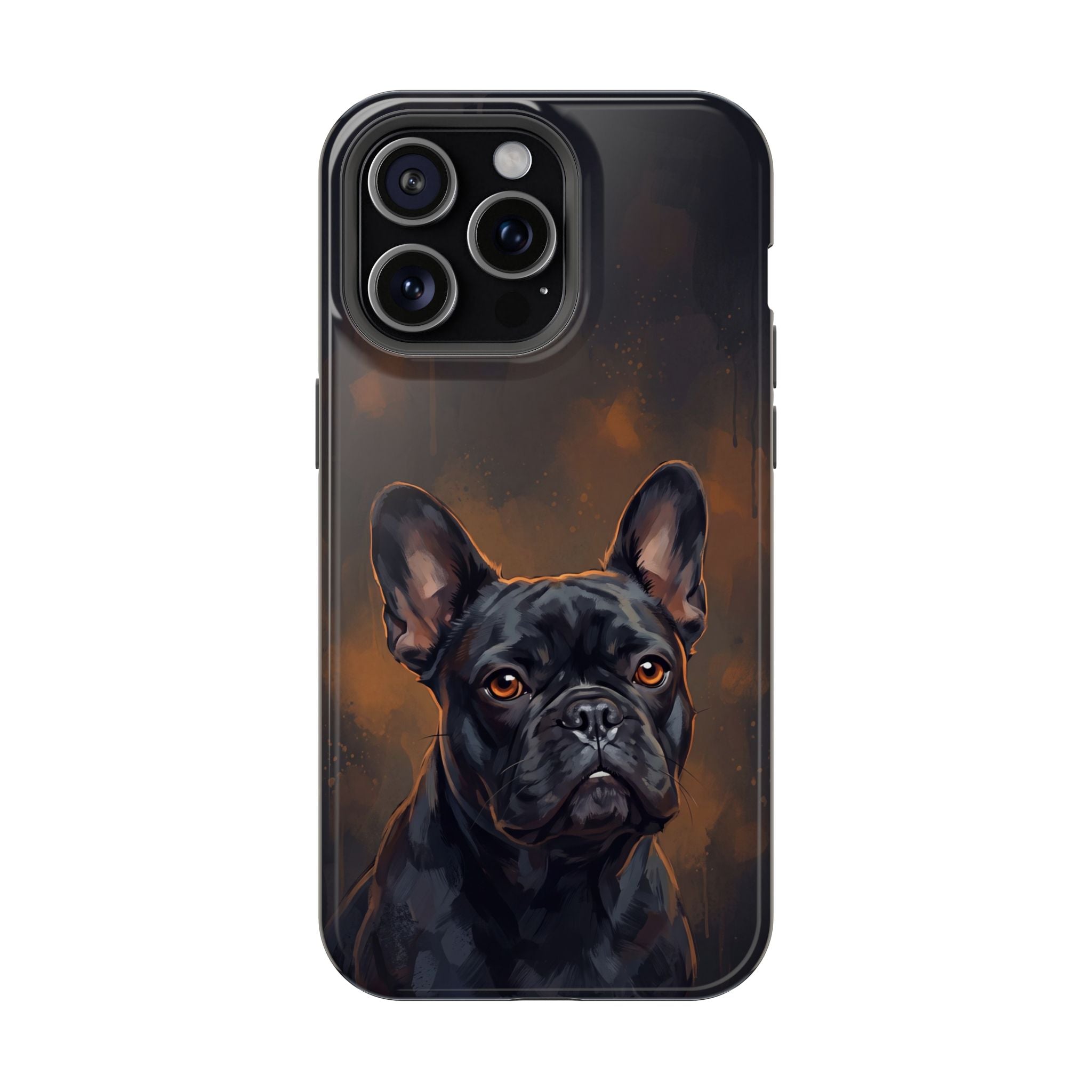 French Bulldog Portrait Phone Case — Impact-Resistant Wireless Charging Cover
