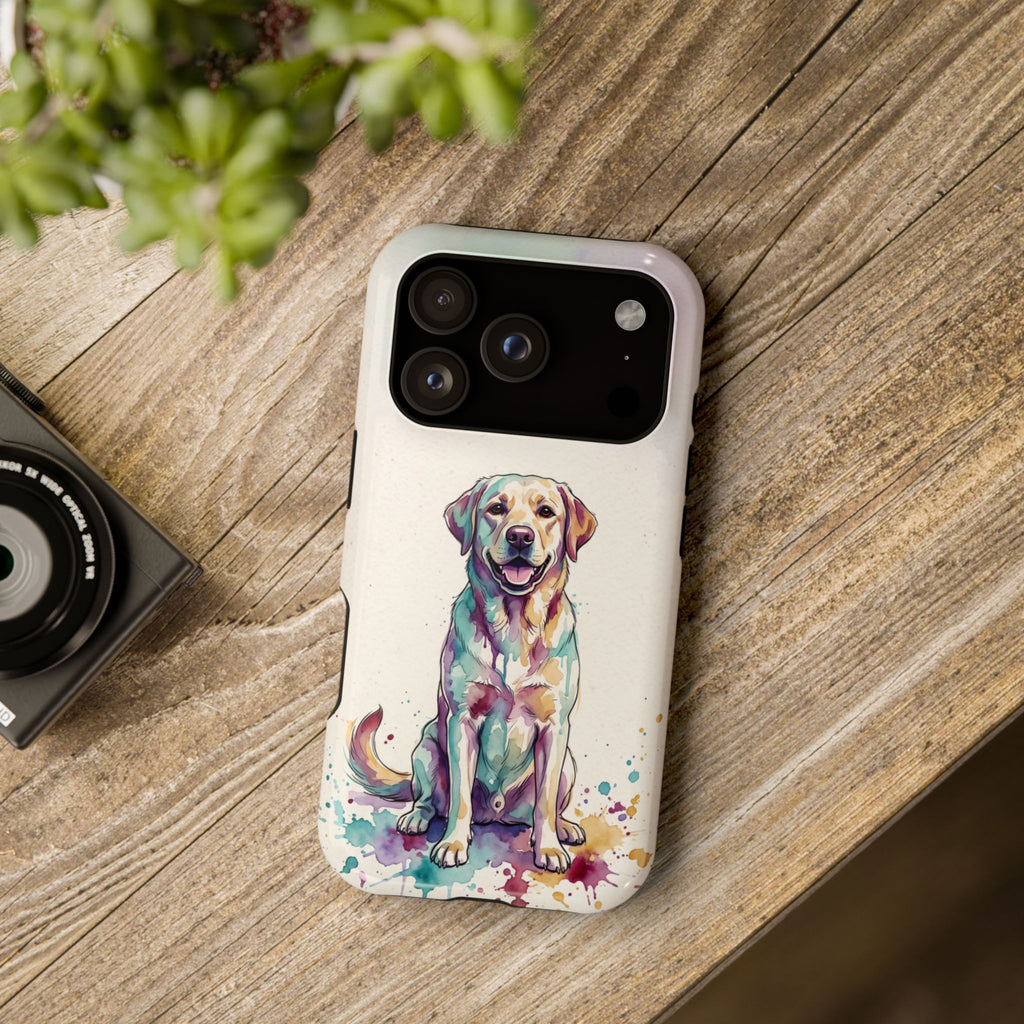 Watercolor Labrador Phone Case — Tough Magnetic Case with Wireless Charging