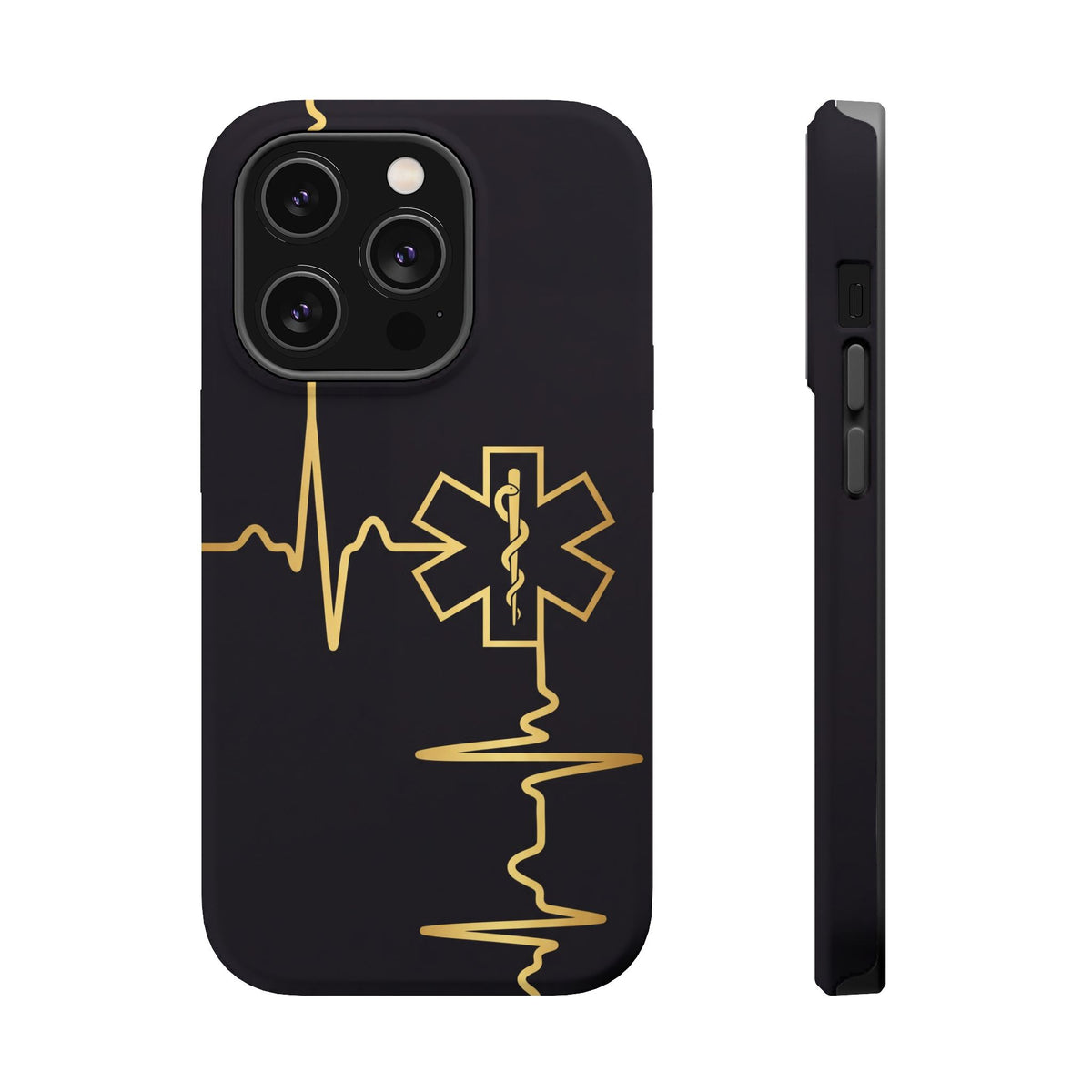 Paramedic/EMT Heartbeat Line Phone Case — Magnetic Wireless Charging Cover