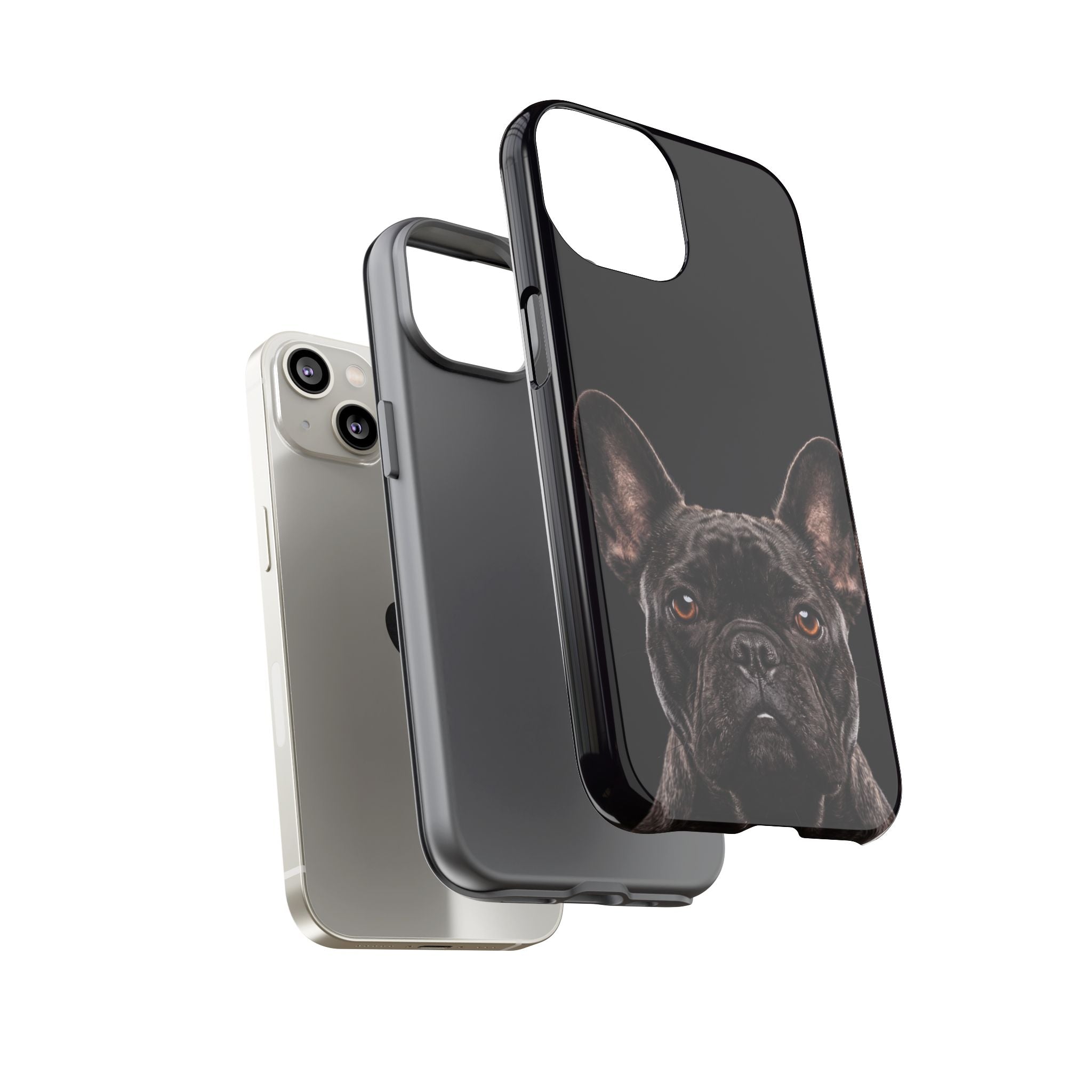 Front-Facing French Bulldog Phone Case | Dramatic Black Studio Portrait | Samsung & iPhone