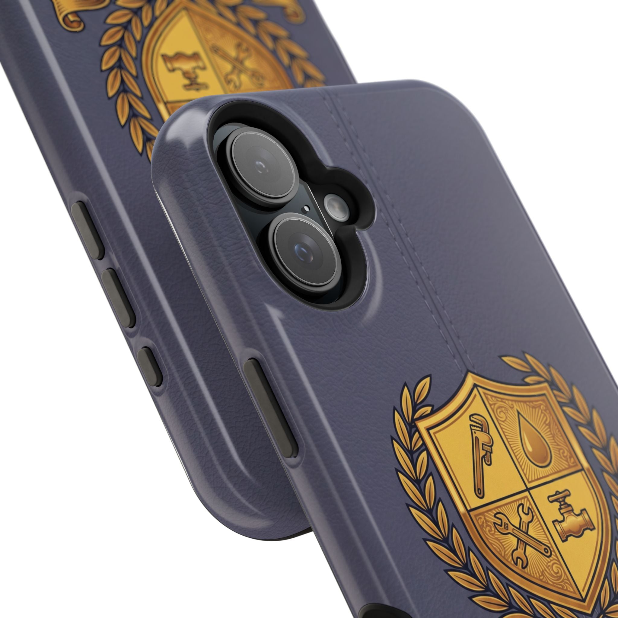 Master Plumber Crest Phone Case — Heraldic Shield Wireless Charging Cover