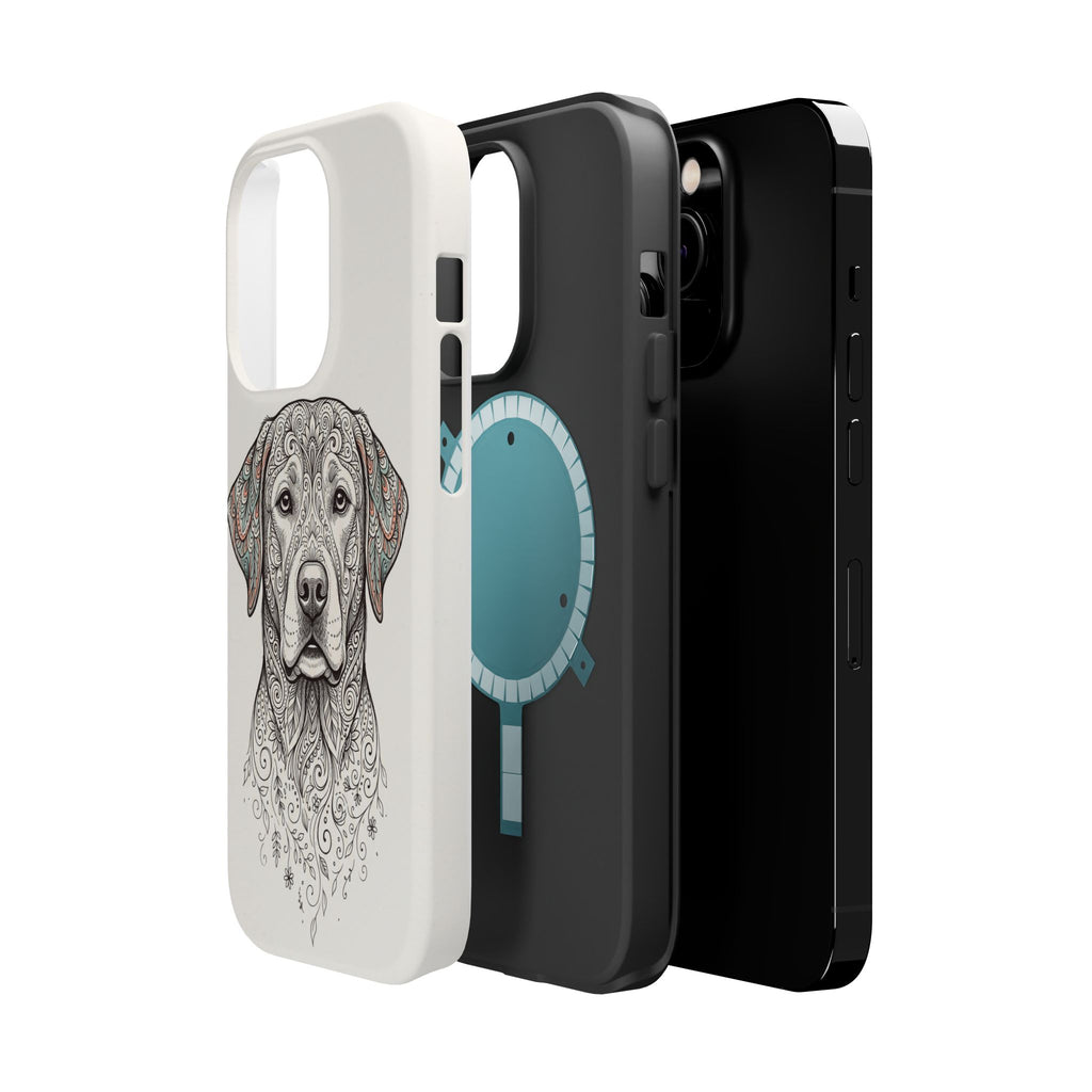 Mandala Labrador Phone Case — Tough Magnetic Case with Wireless Charging