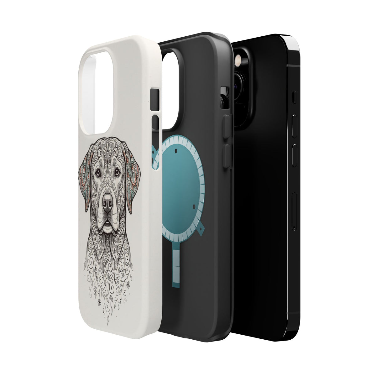 Mandala Labrador Phone Case — Tough Magnetic Case with Wireless Charging