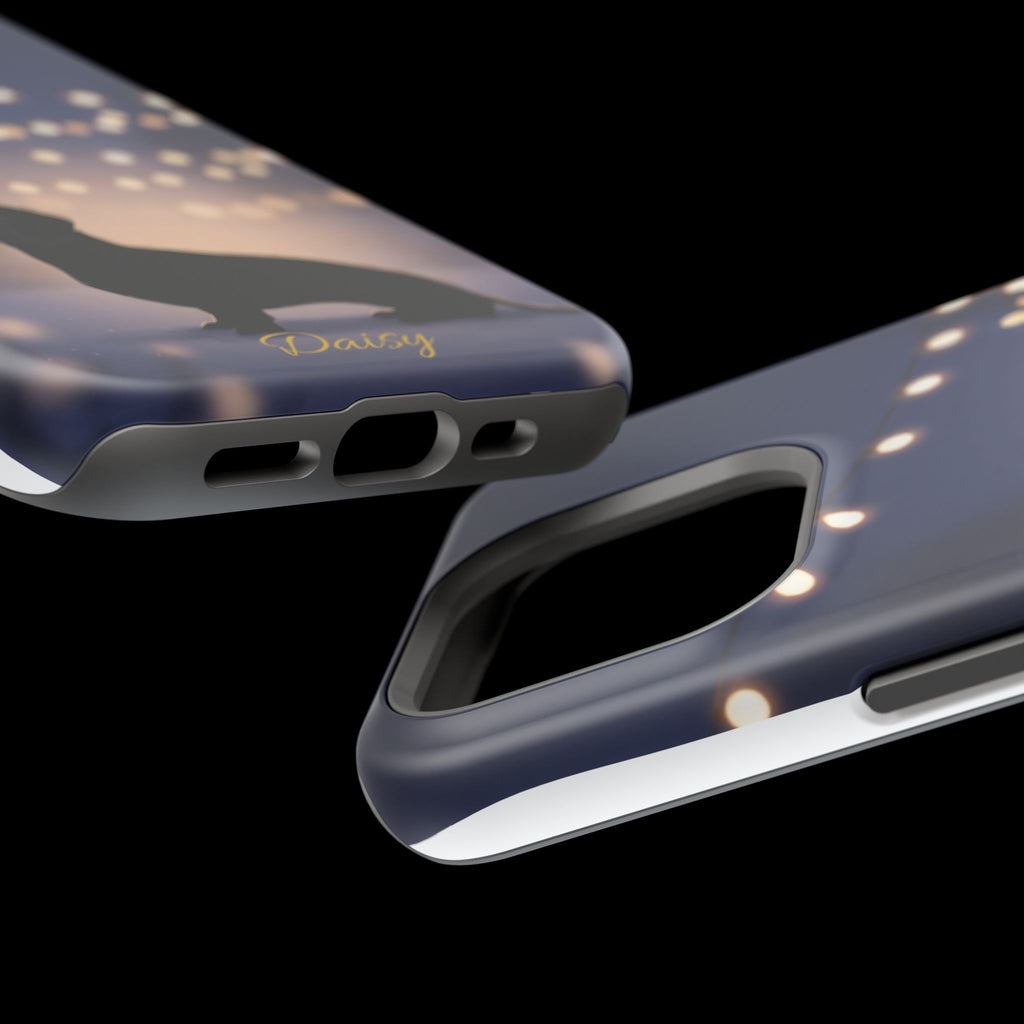 Personalized Dachshund Fairy Lights Phone Case — Wireless Charging Cover