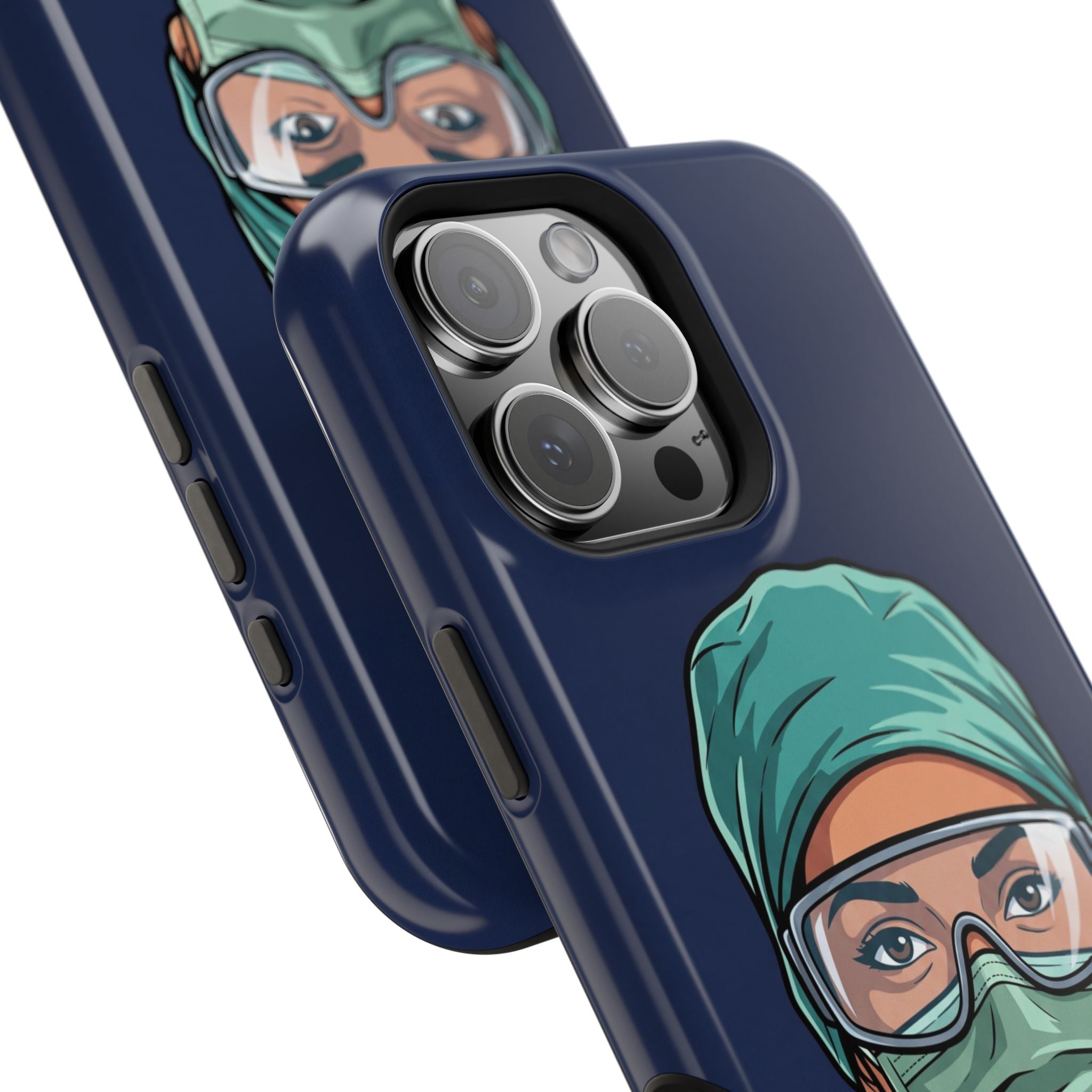 Bold Nurse Portrait Phone Case — Magnetic Wireless Charging Cover