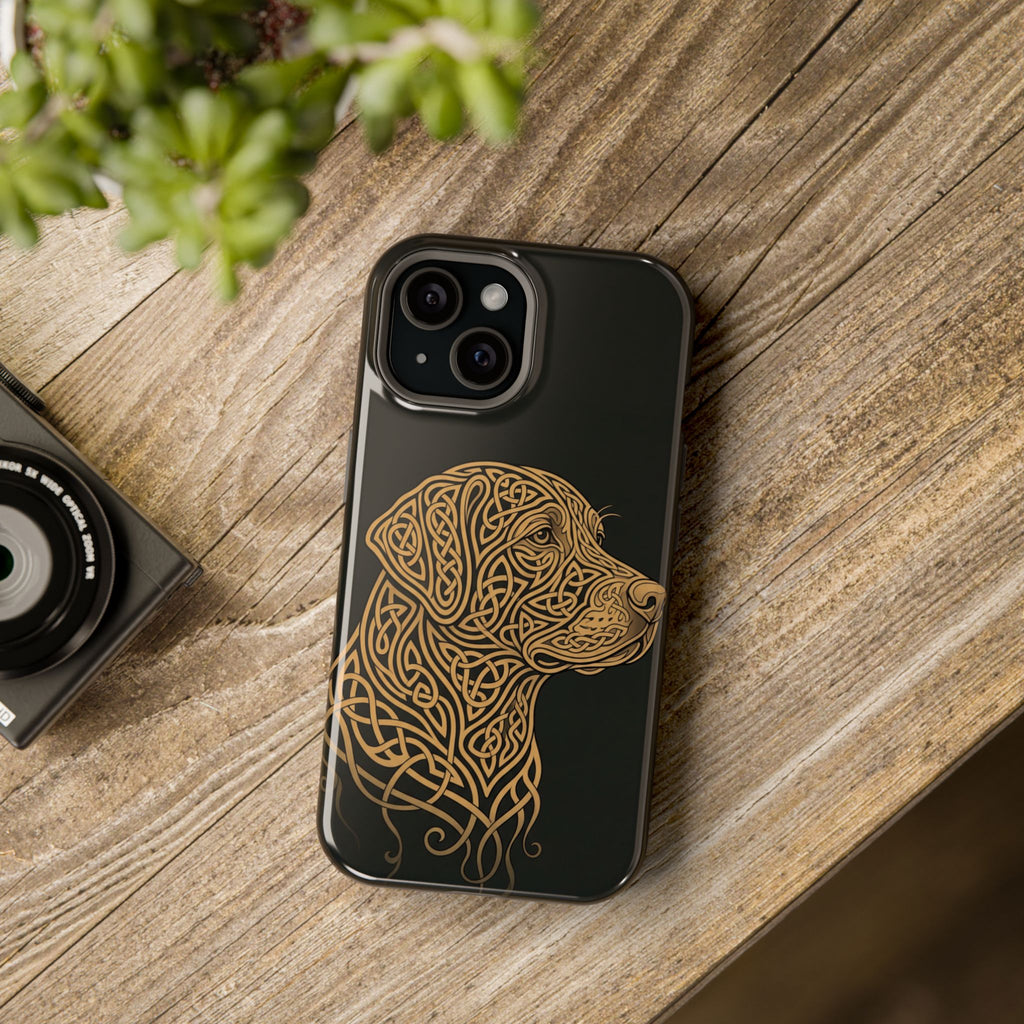 Celtic Knotwork Labrador Phone Case — Tough Magnetic Case with Wireless Charging