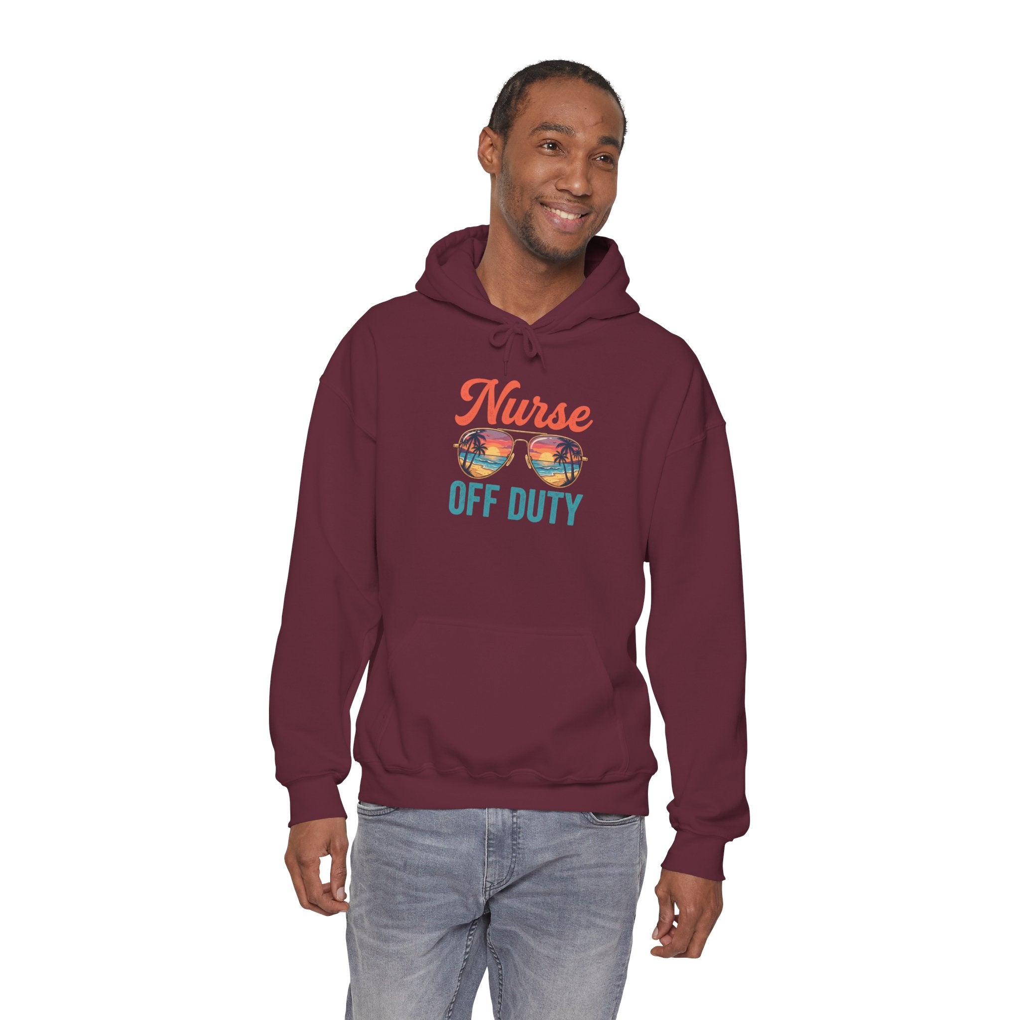 Nurse Off Duty Hoodie — Beach Vacation Nurse Graphic Pullover