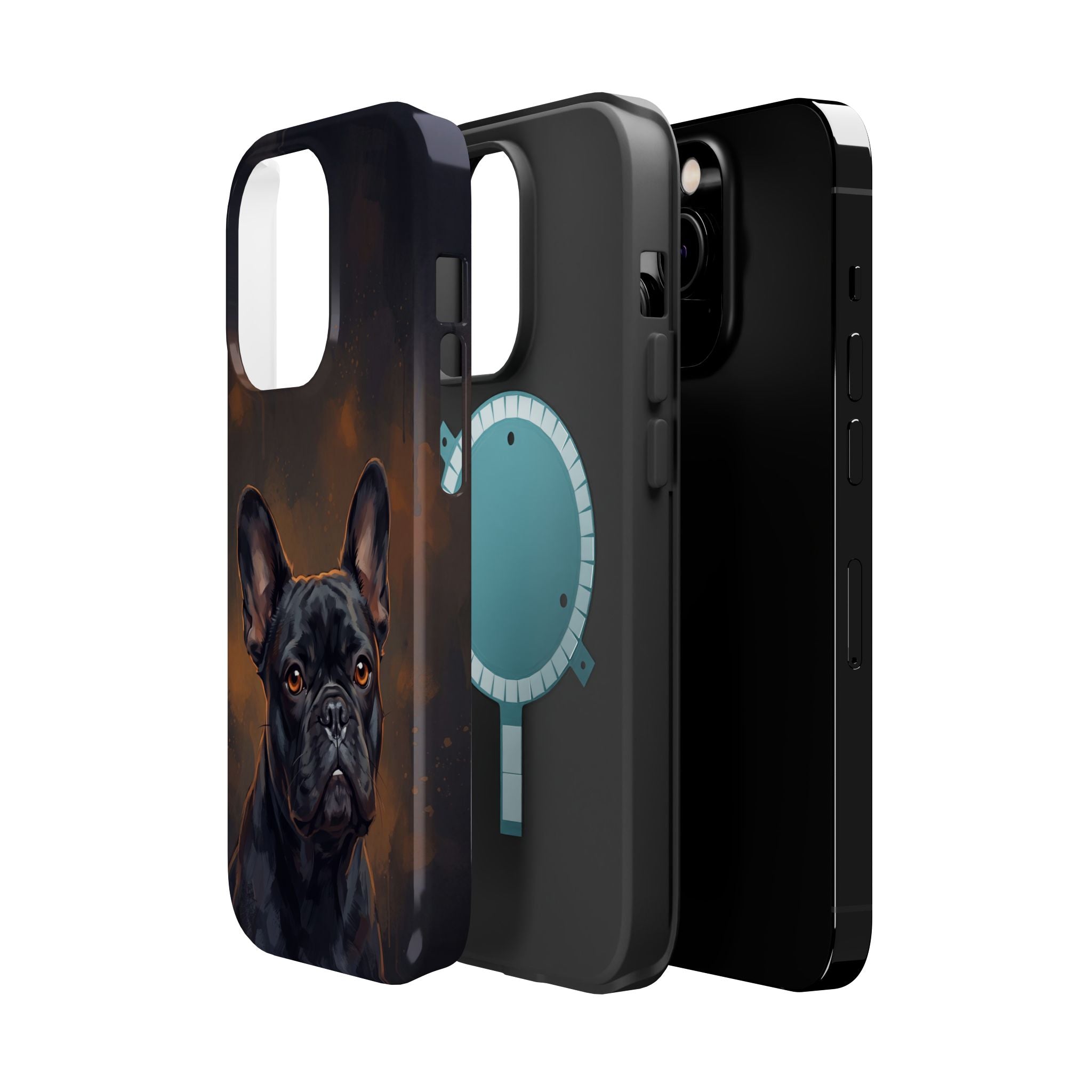French Bulldog Portrait Phone Case — Impact-Resistant Wireless Charging Cover