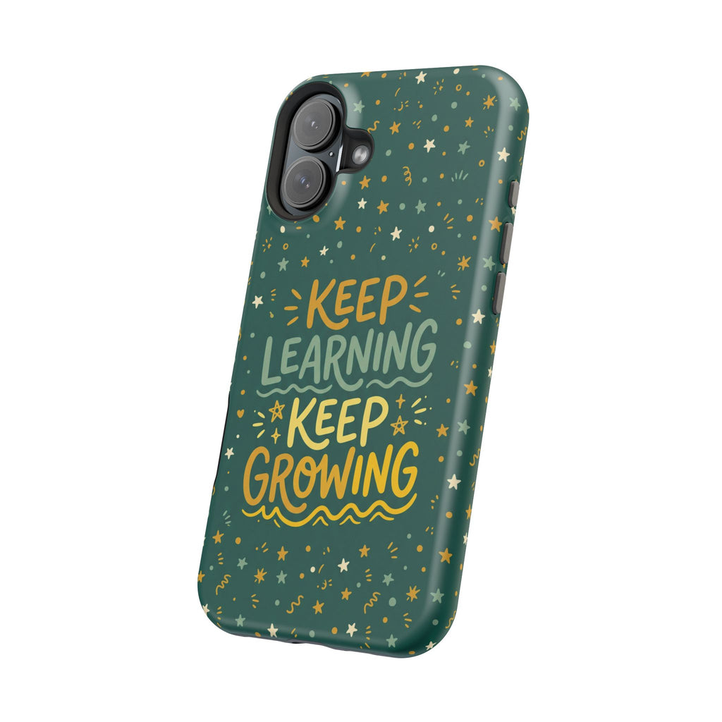 Keep Learning Keep Growing Teacher Phone Case — Wireless Charging Cover