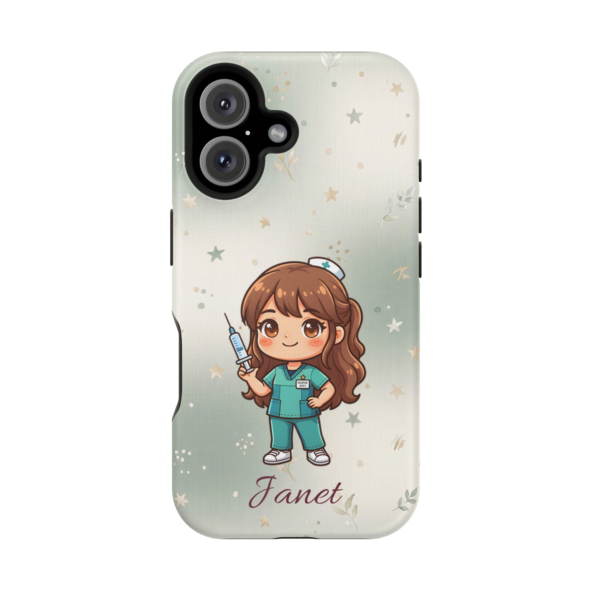 Personalized Nurse with Syringe Phone Case — Wireless Charging Cover