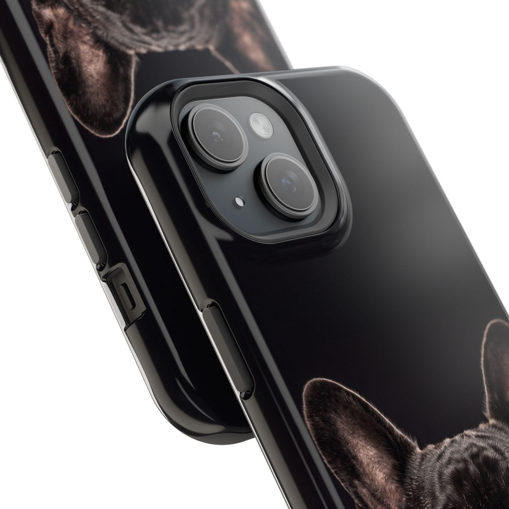 Black French Bulldog Phone Case — Impact-Resistant Wireless Charging Cover