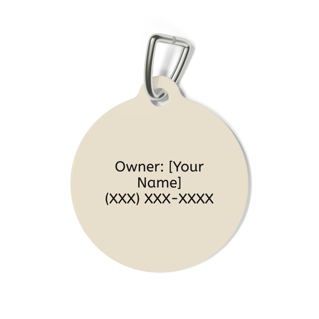 Golden Retriever Sketch Pet Tag – Personalized Name Dog ID Tag