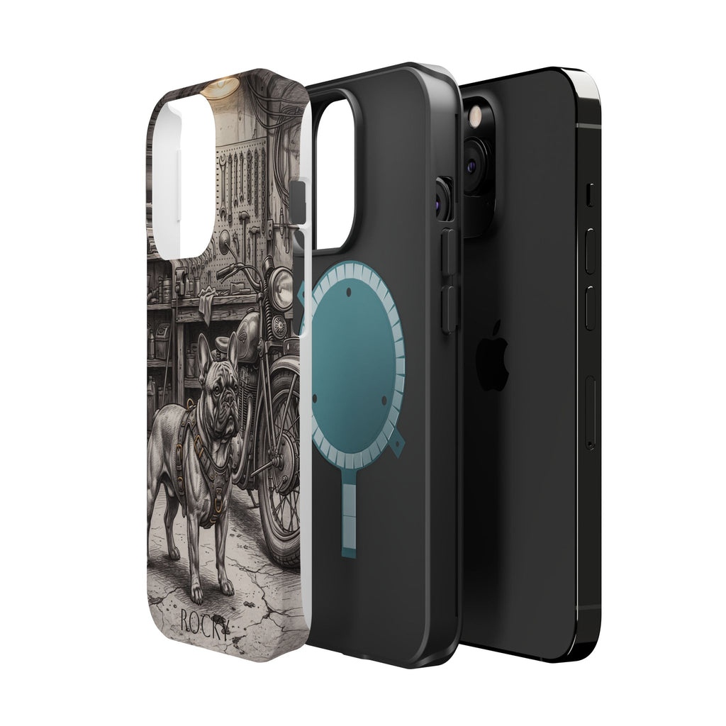 Personalized French Bulldog Vintage Street Phone Case — Wireless Charging Cover