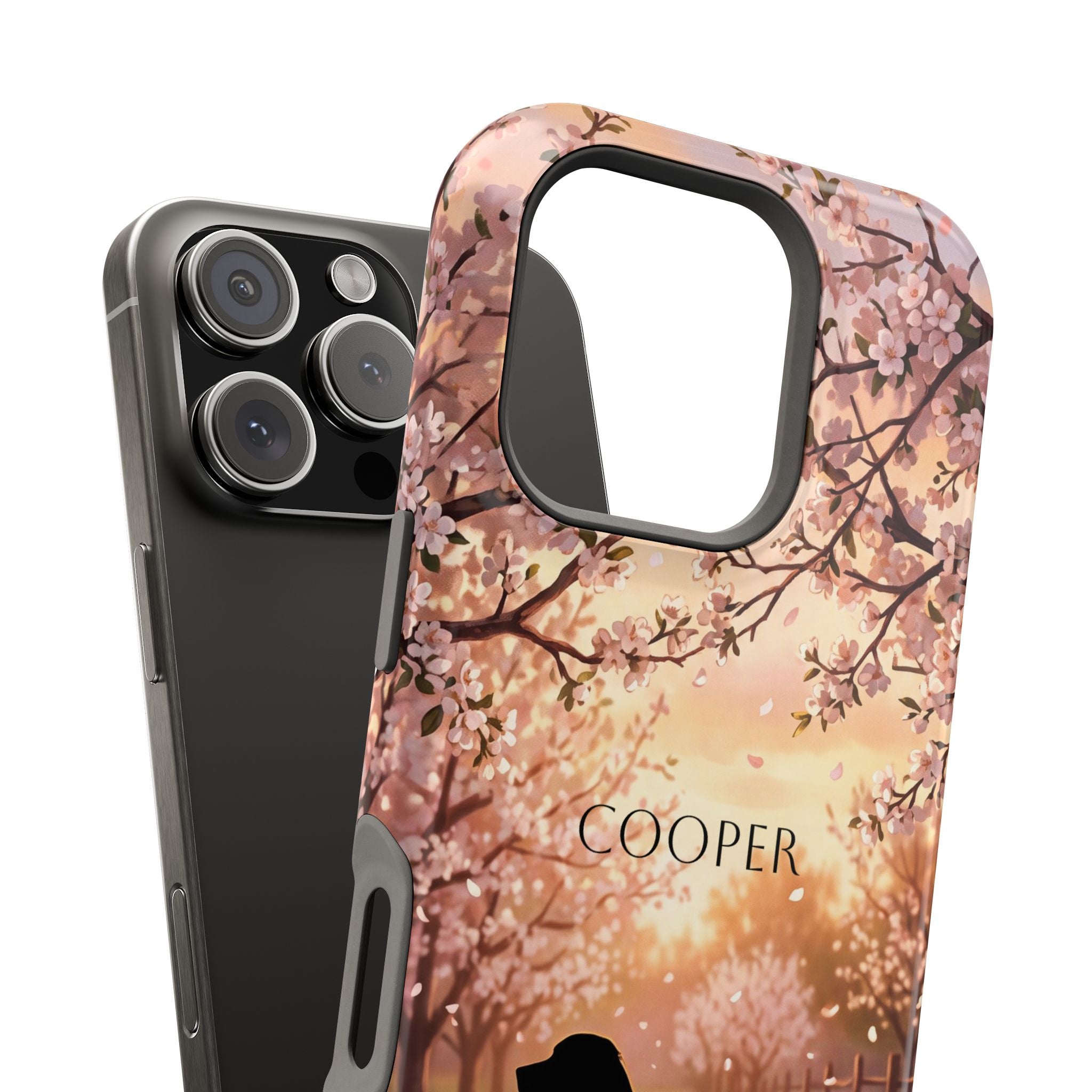 Personalized Golden Retriever Autumn Forest Phone Case — Wireless Charging Cover