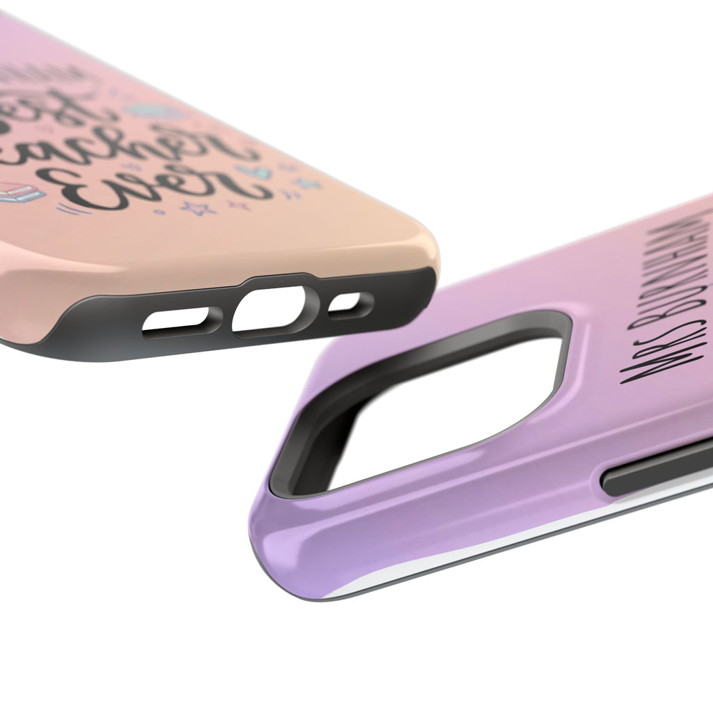 Best Teacher Ever Personalized Phone Case — Wireless Charging Cover