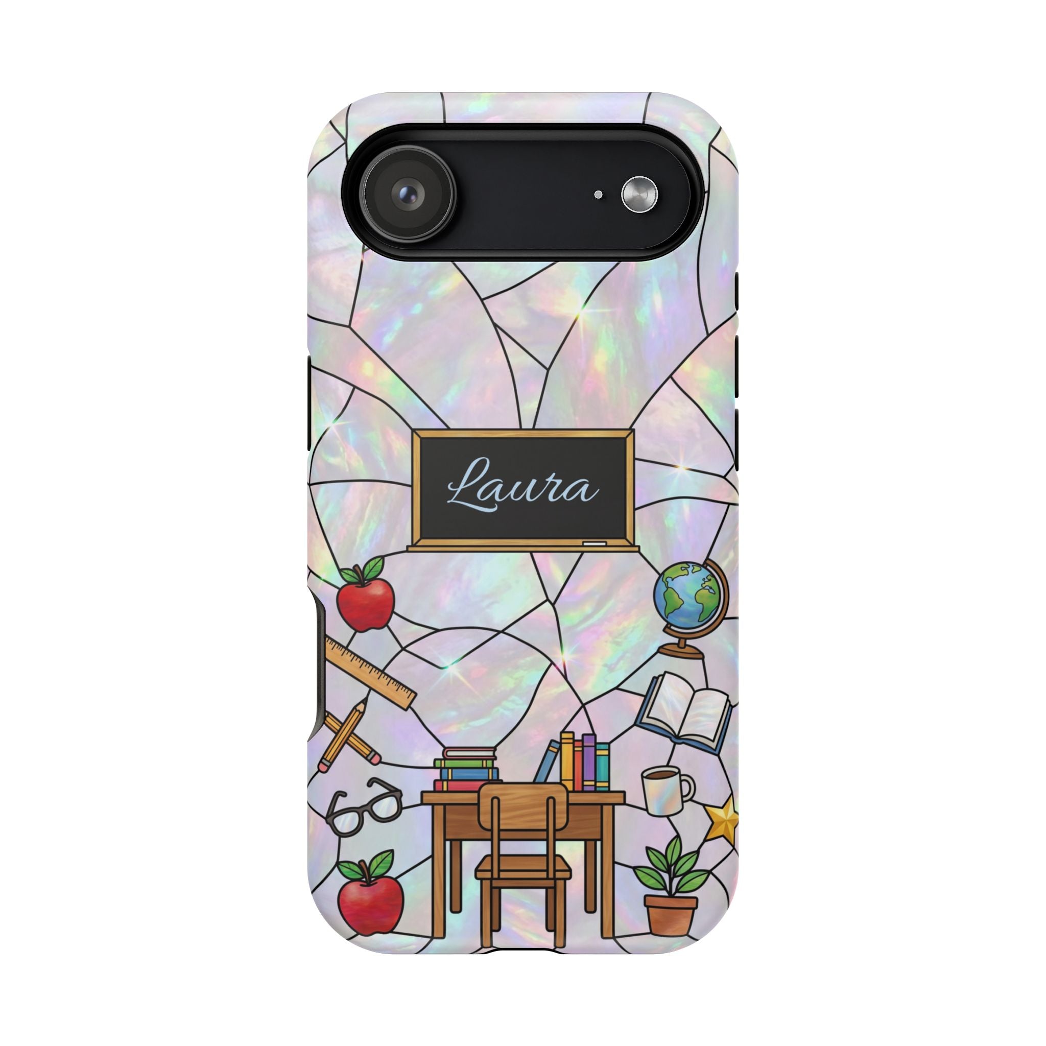 Personalized Teacher Phone Case — Impact-Resistant Wireless Charging Cover