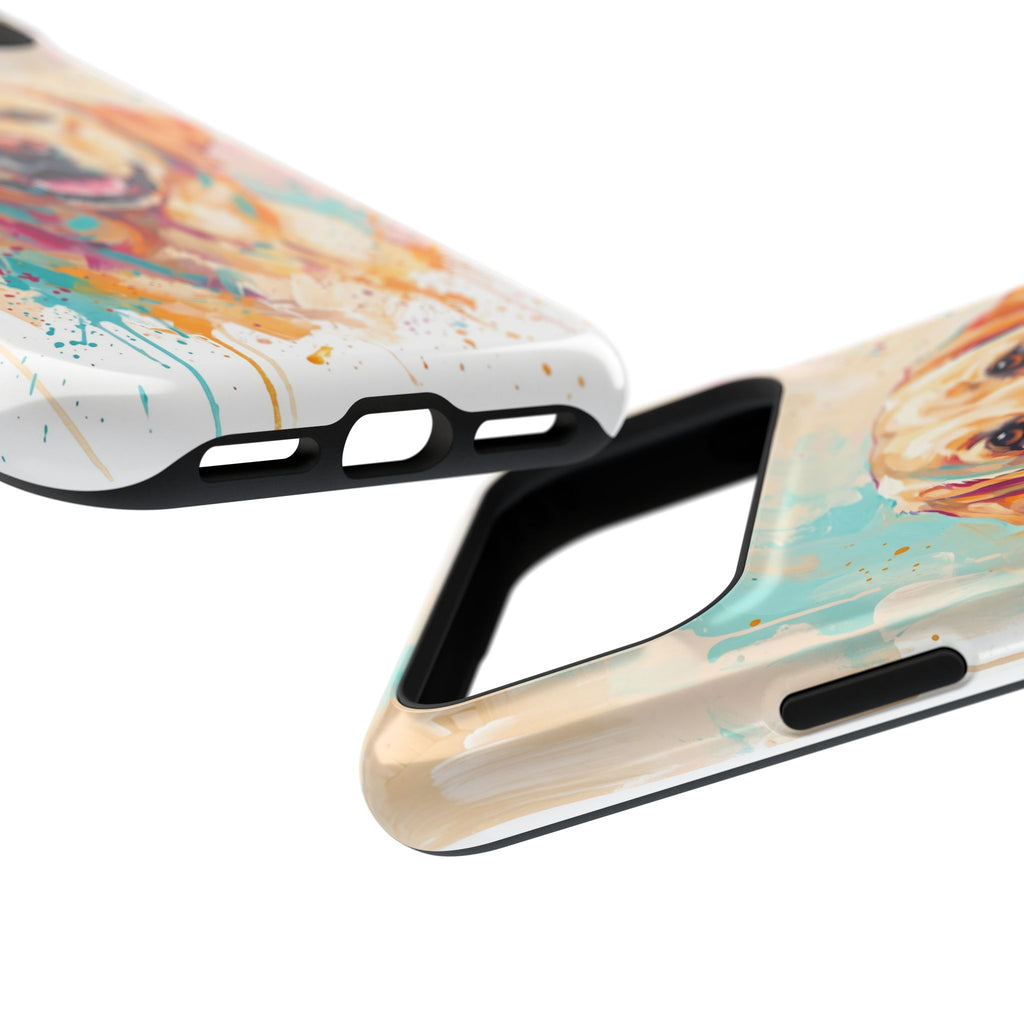 Yellow Labrador Colour Splash Phone Case — Tough Magnetic Case with Wireless Charging