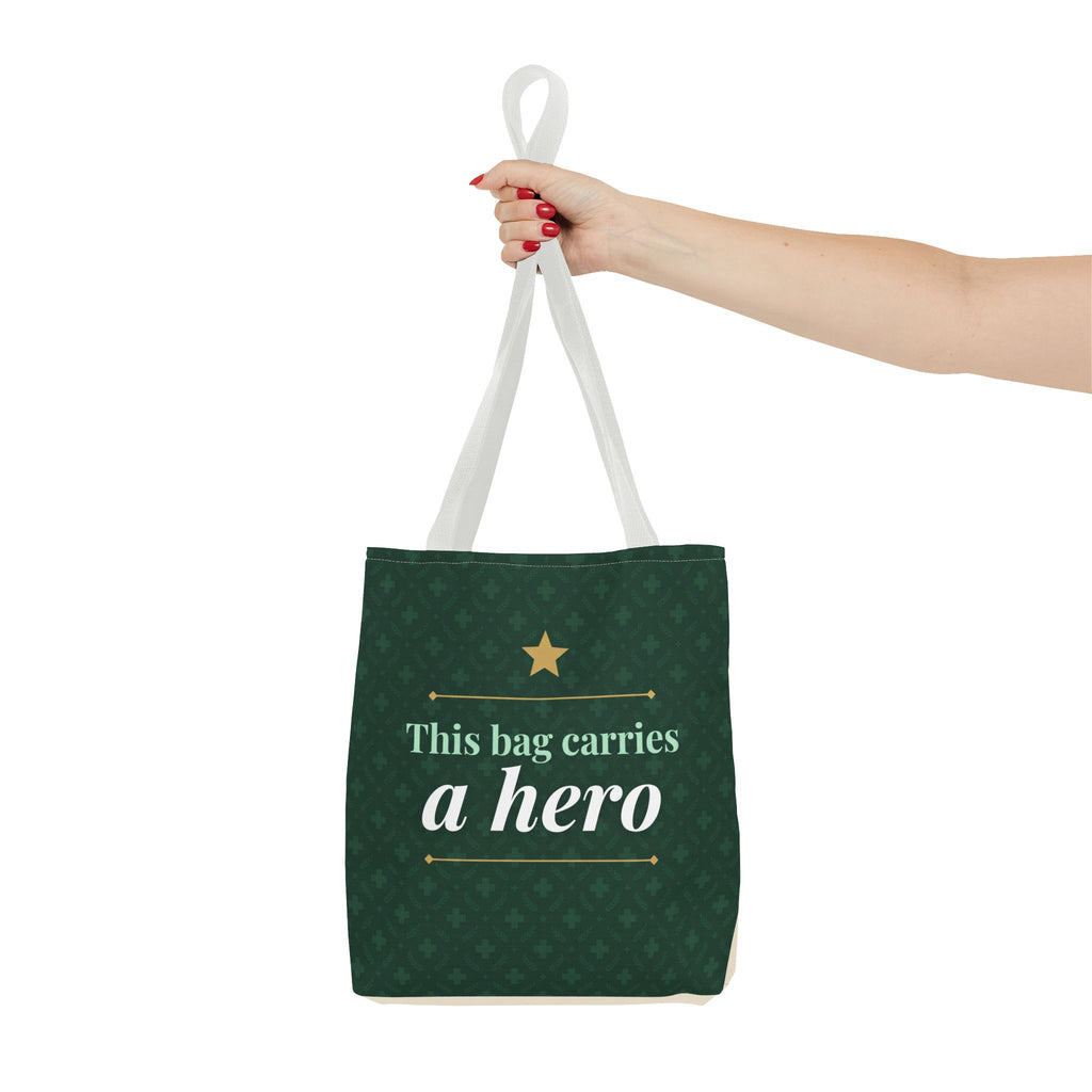 This Bag Carries a Hero Tote | Nurse Gift Tote Bag | Essential Worker Appreciation Gift | Premium Polyester Carry-All