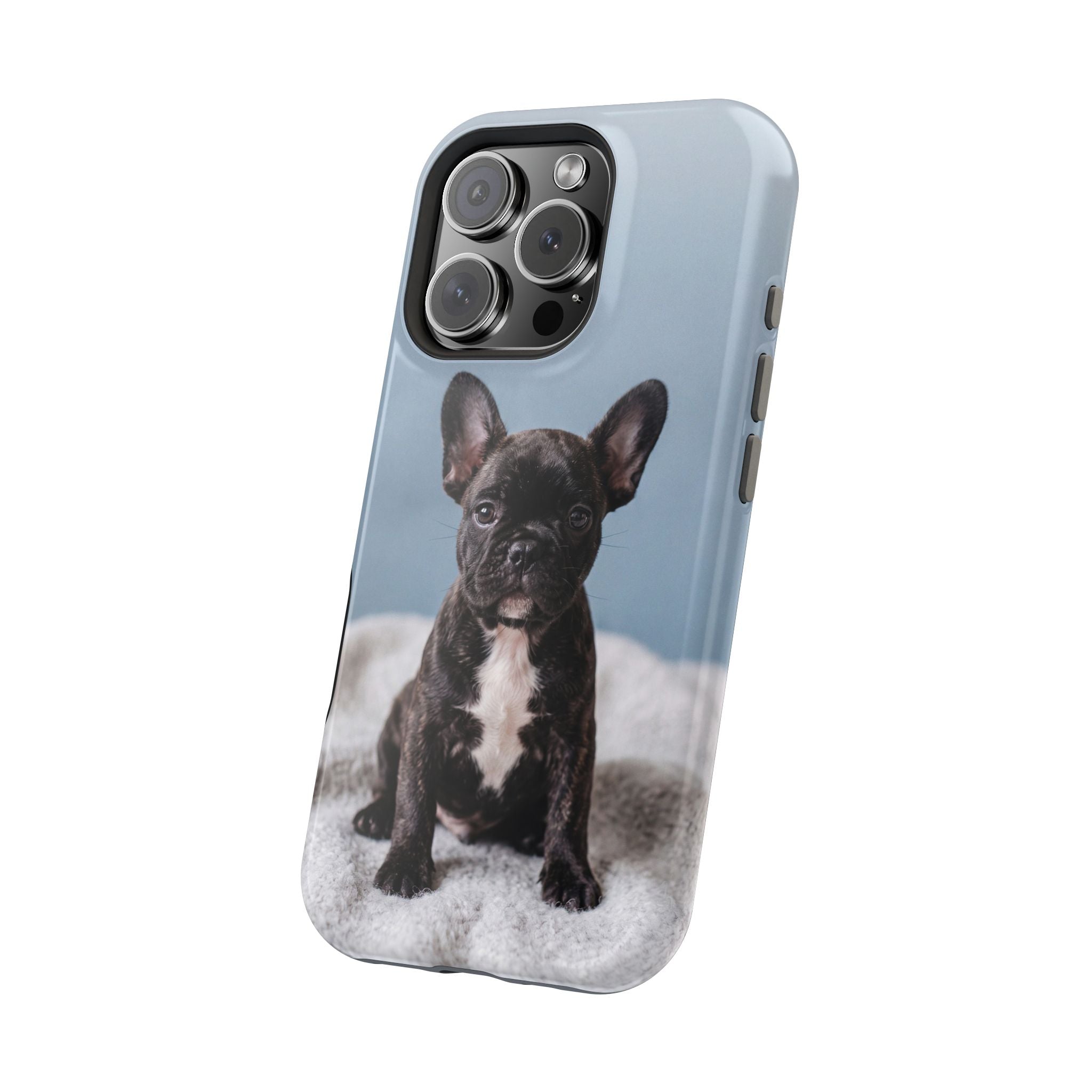 French Bulldog Puppy Phone Case — Impact-Resistant Wireless Charging Cover