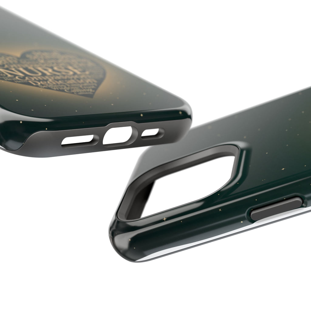 Nurse Heart Word and Art Phone Case — Impact-Resistant Wireless Charging Cover