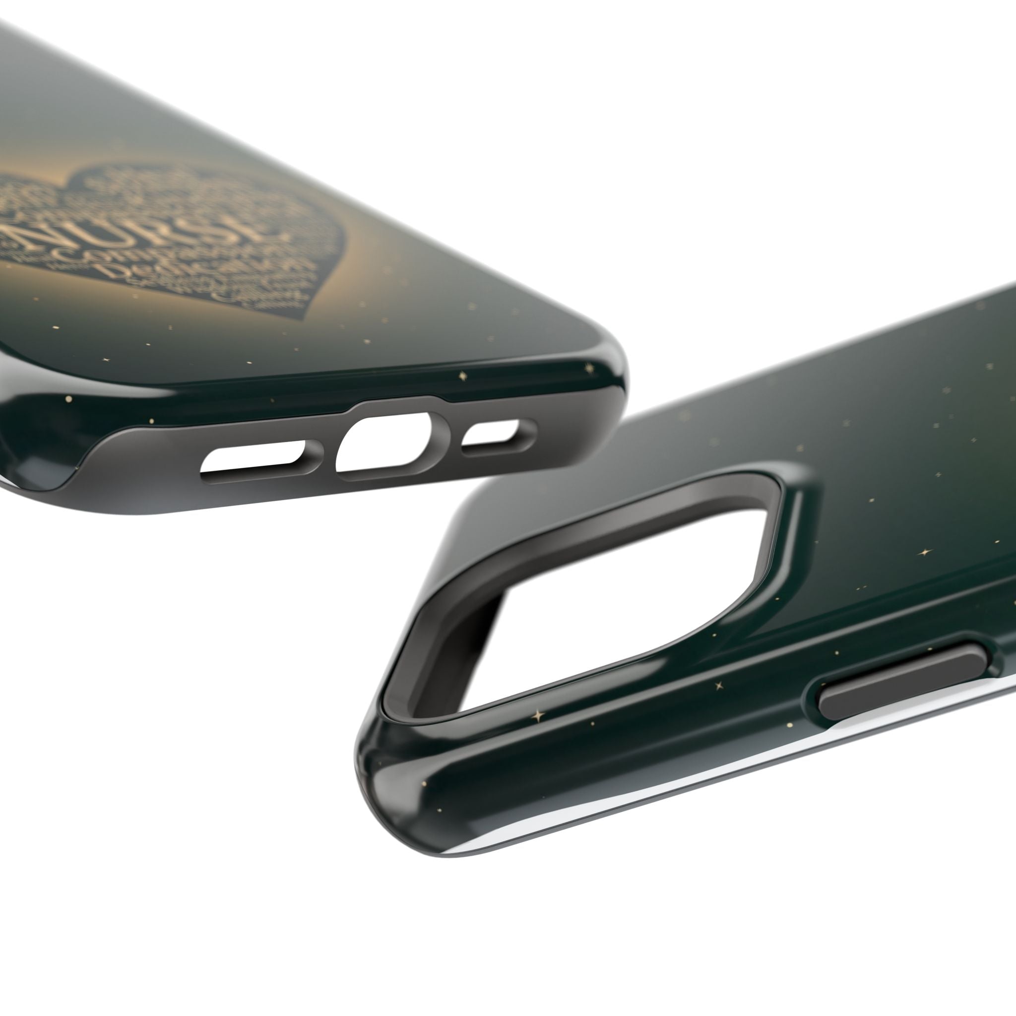 Nurse Heart Word and Art Phone Case — Impact-Resistant Wireless Charging Cover