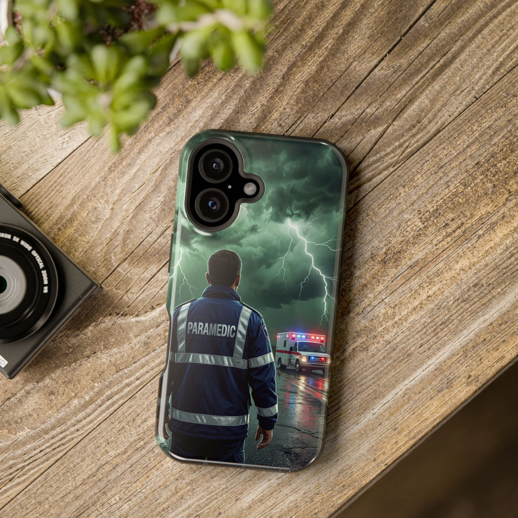 Paramedic Green Storm Phone Case — Magnetic Wireless Charging Cover
