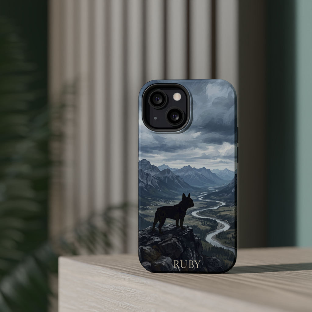 Personalized French Bulldog Mountain Valley Phone Case — Wireless Charging Cover