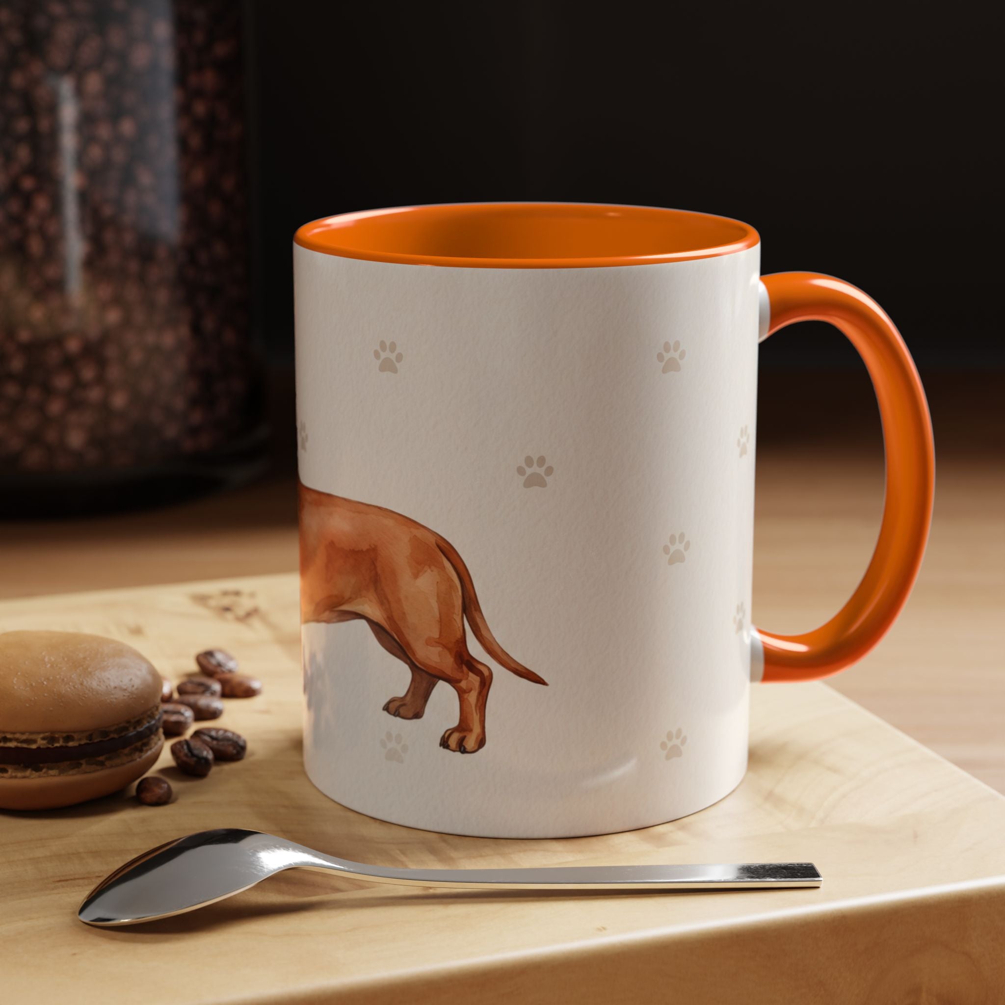 Dachshund Lover Mug – Wiener Dog with Scarf, Cute Watercolor Dachshund Gift Mug