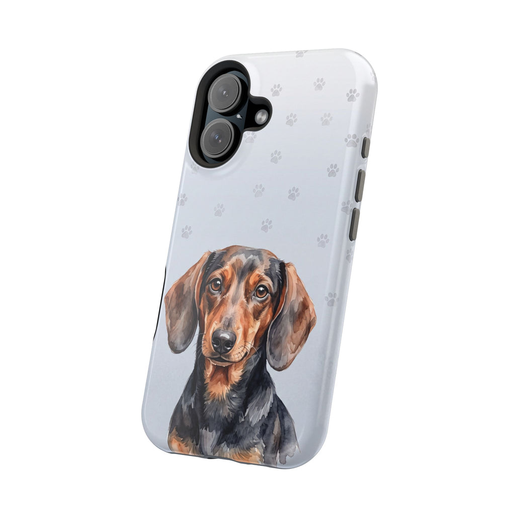 Dachshund Watercolor Portrait Phone Case | Elegant Sausage Dog Art Print | iPhone & Samsung