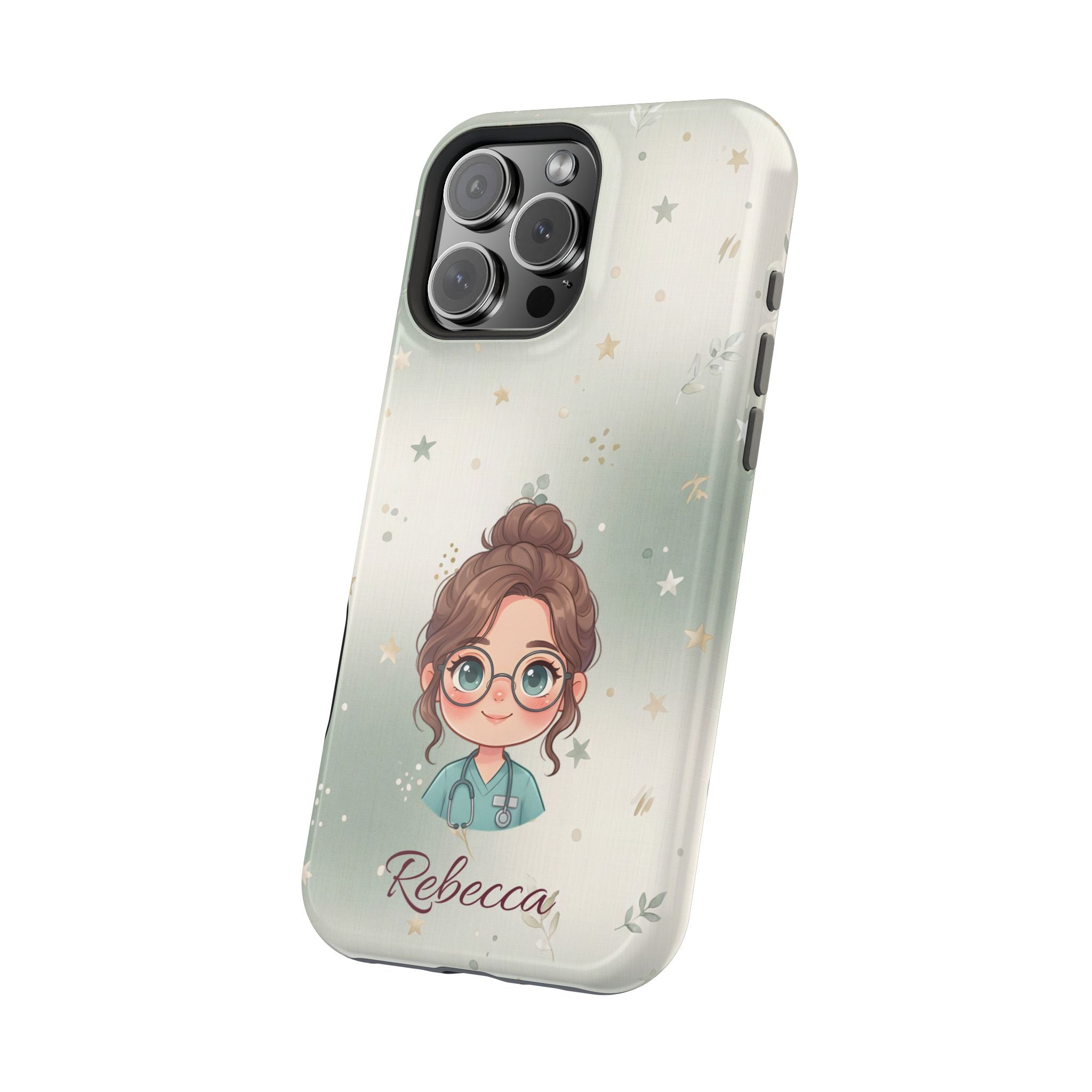 Personalized Starry Nurse Phone Case — Wireless Charging Cover