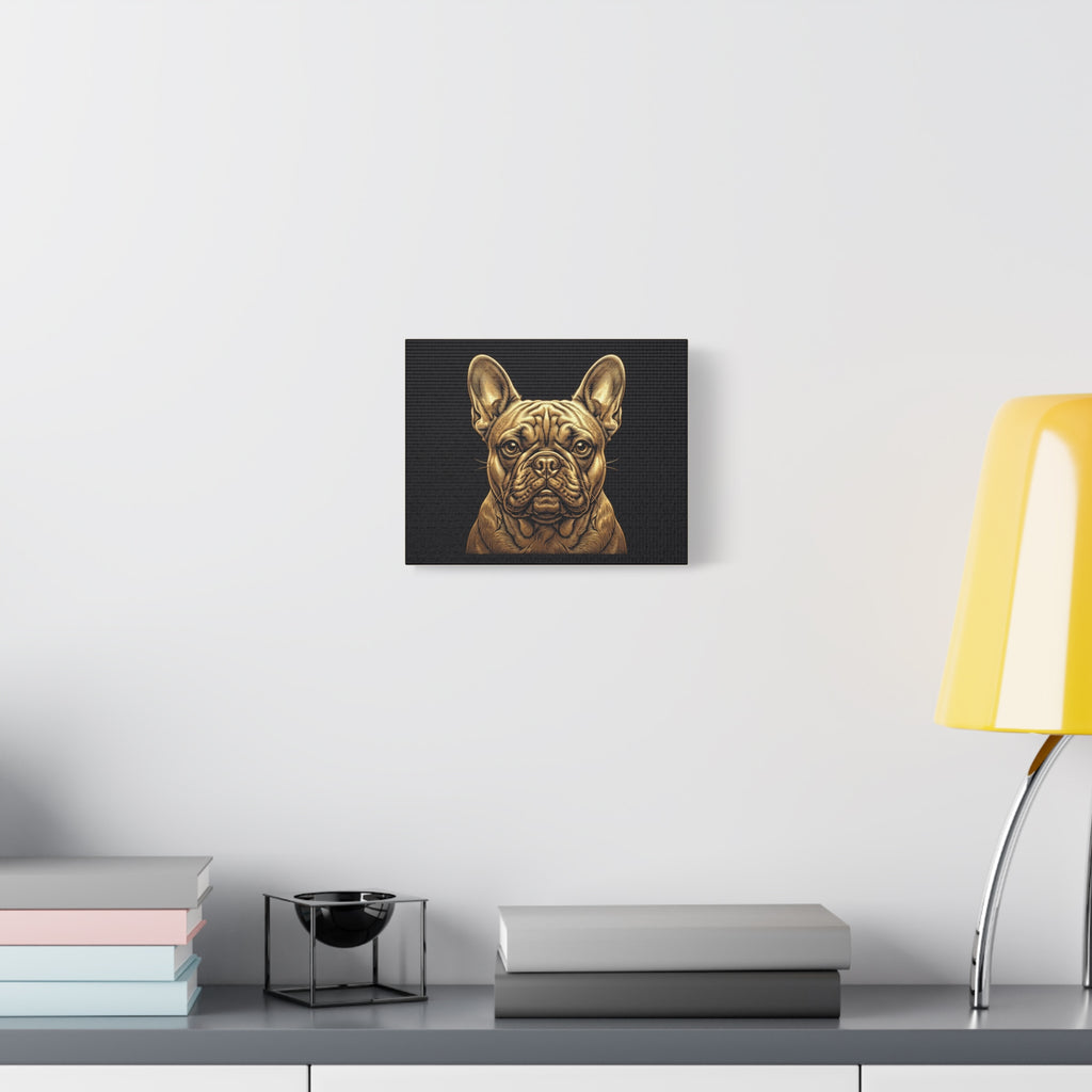 Golden French Bulldog Canvas Art — Matte Stretched Wall Decor