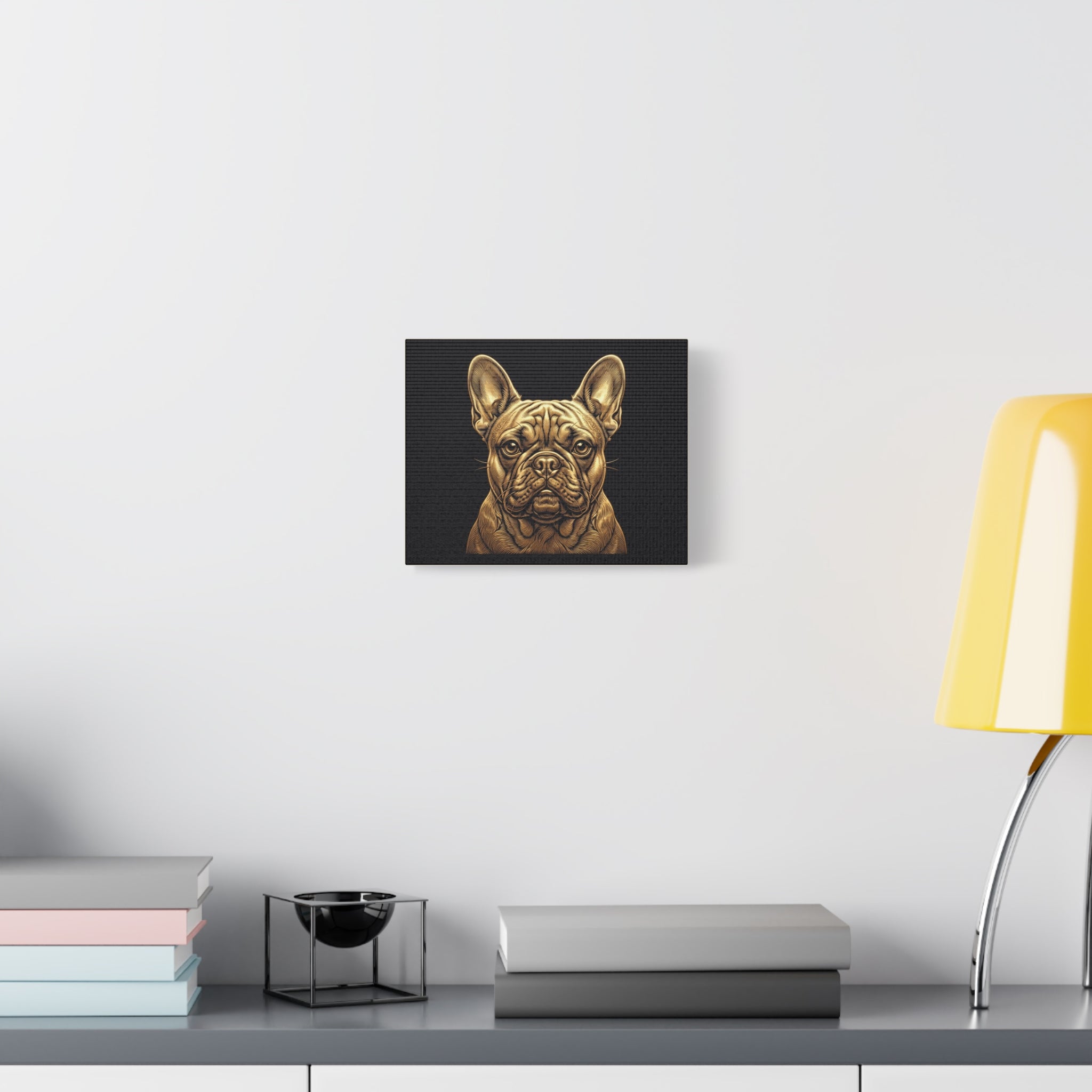 Golden French Bulldog Canvas Art — Matte Stretched Wall Decor