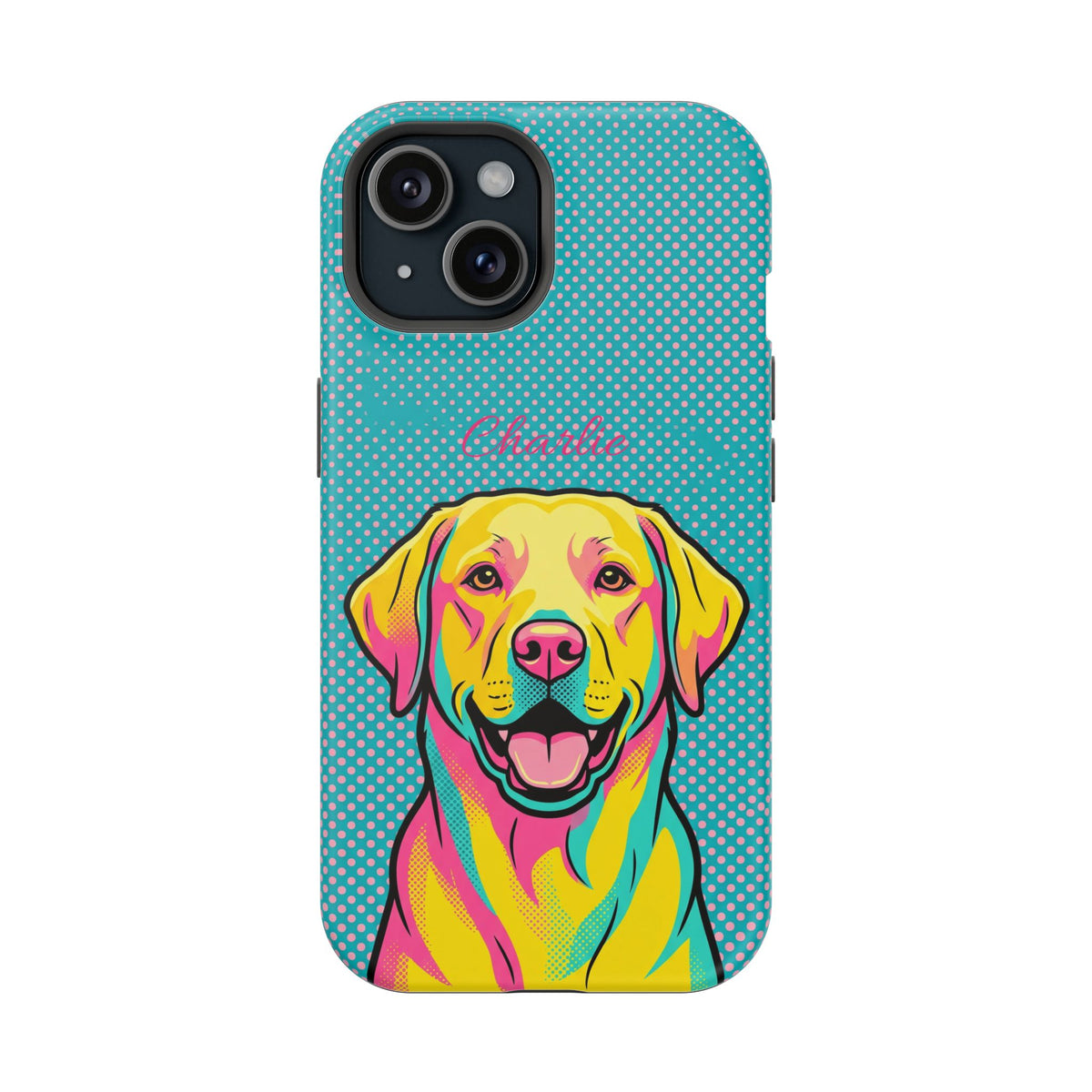 Personalized Pop Art Labrador Phone Case — Tough Magnetic Case with Wireless Charging