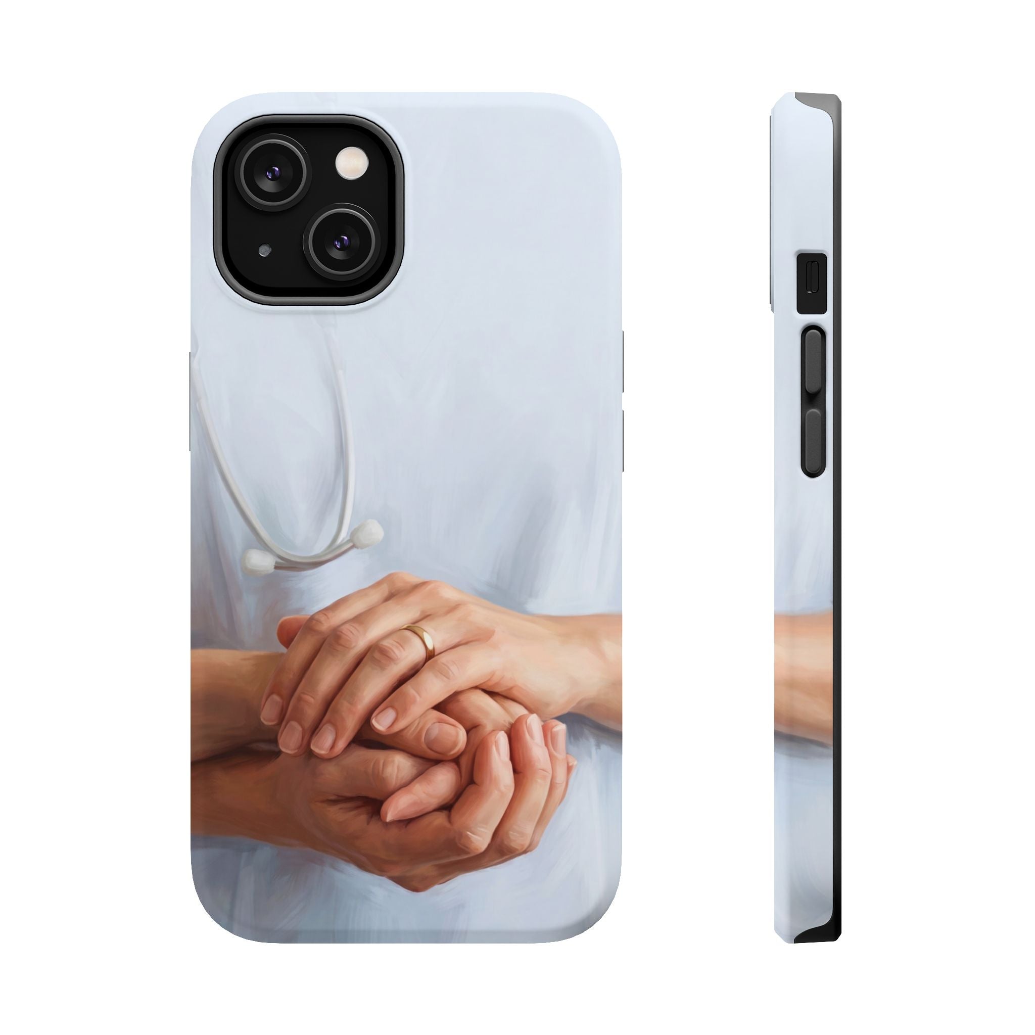 Impact-Resistant Phone Case — Caring Hands Wireless Charging Cover