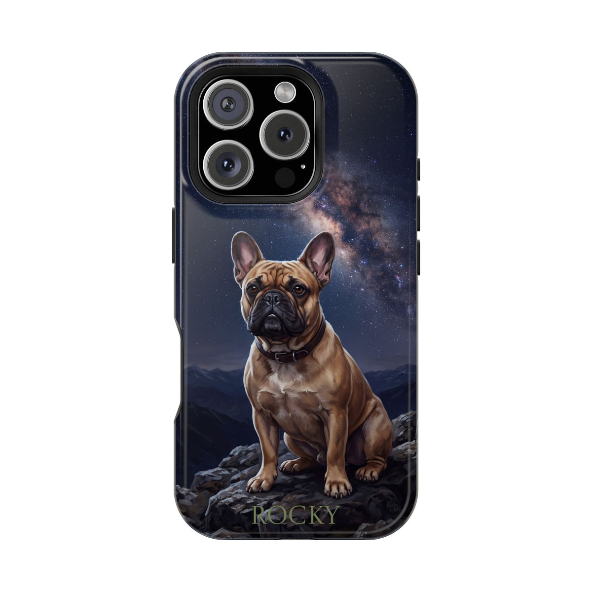 Personalized French Bulldog Starry Night Sky Phone Case — Wireless Charging Cover