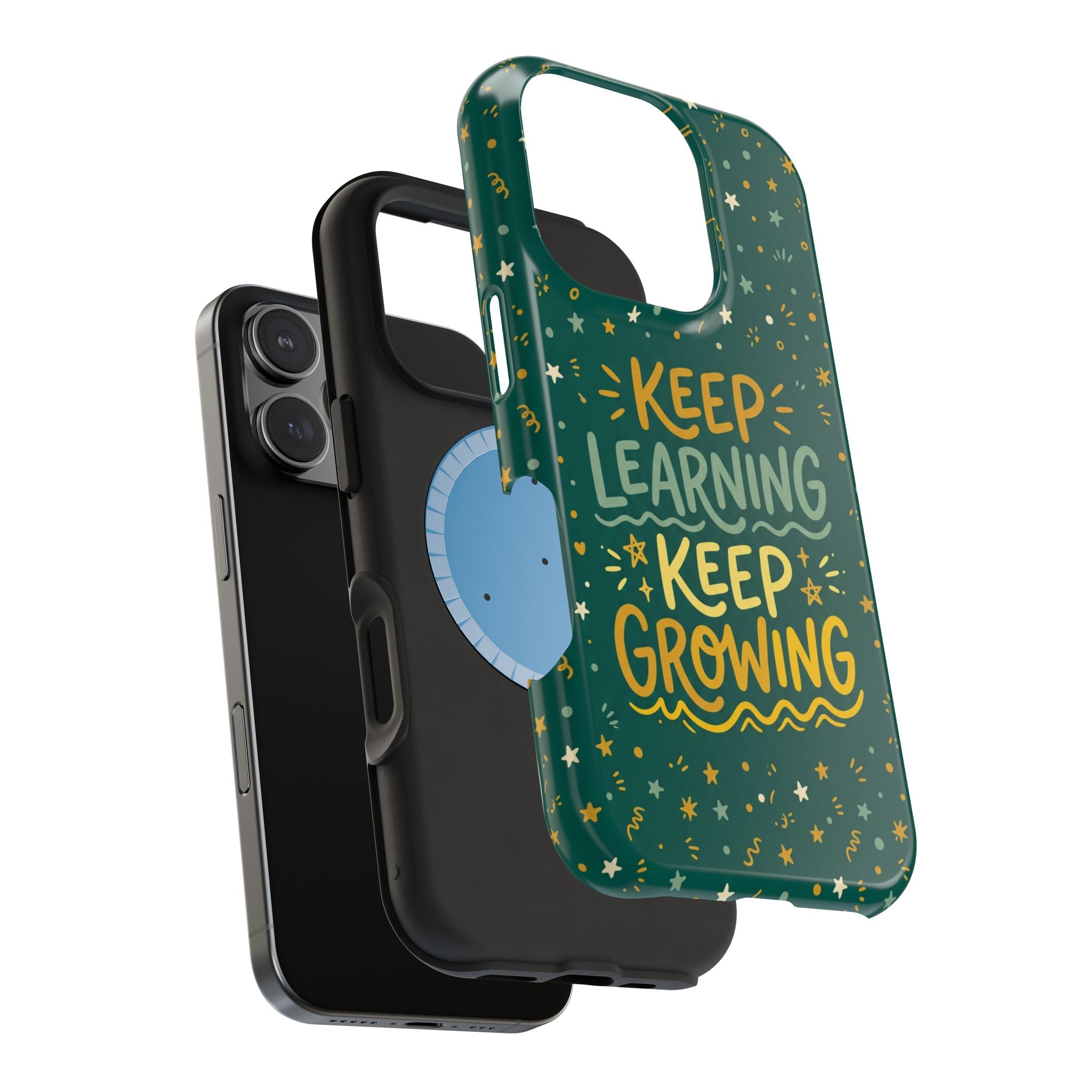 Keep Learning Keep Growing Teacher Phone Case — Wireless Charging Cover