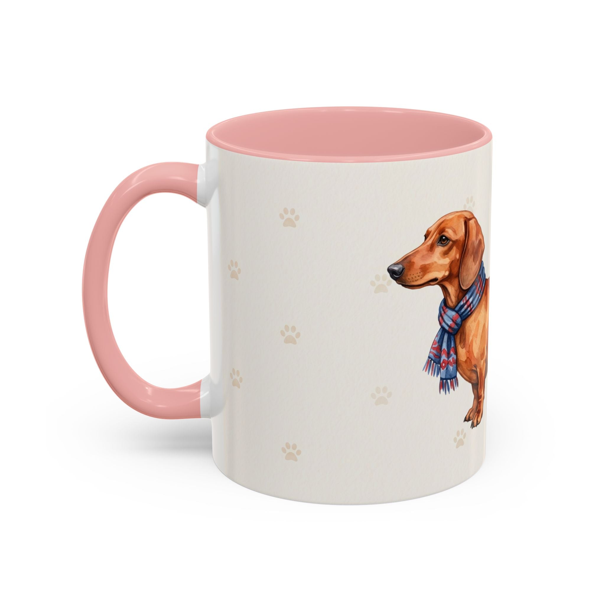 Dachshund Lover Mug – Wiener Dog with Scarf, Cute Watercolor Dachshund Gift Mug